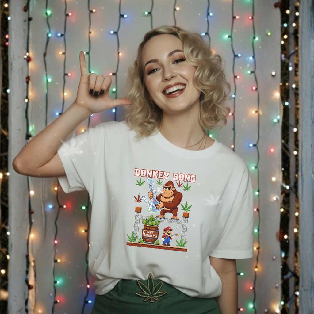 Donkey Bong Pixel Art Tee | Video Game Parody