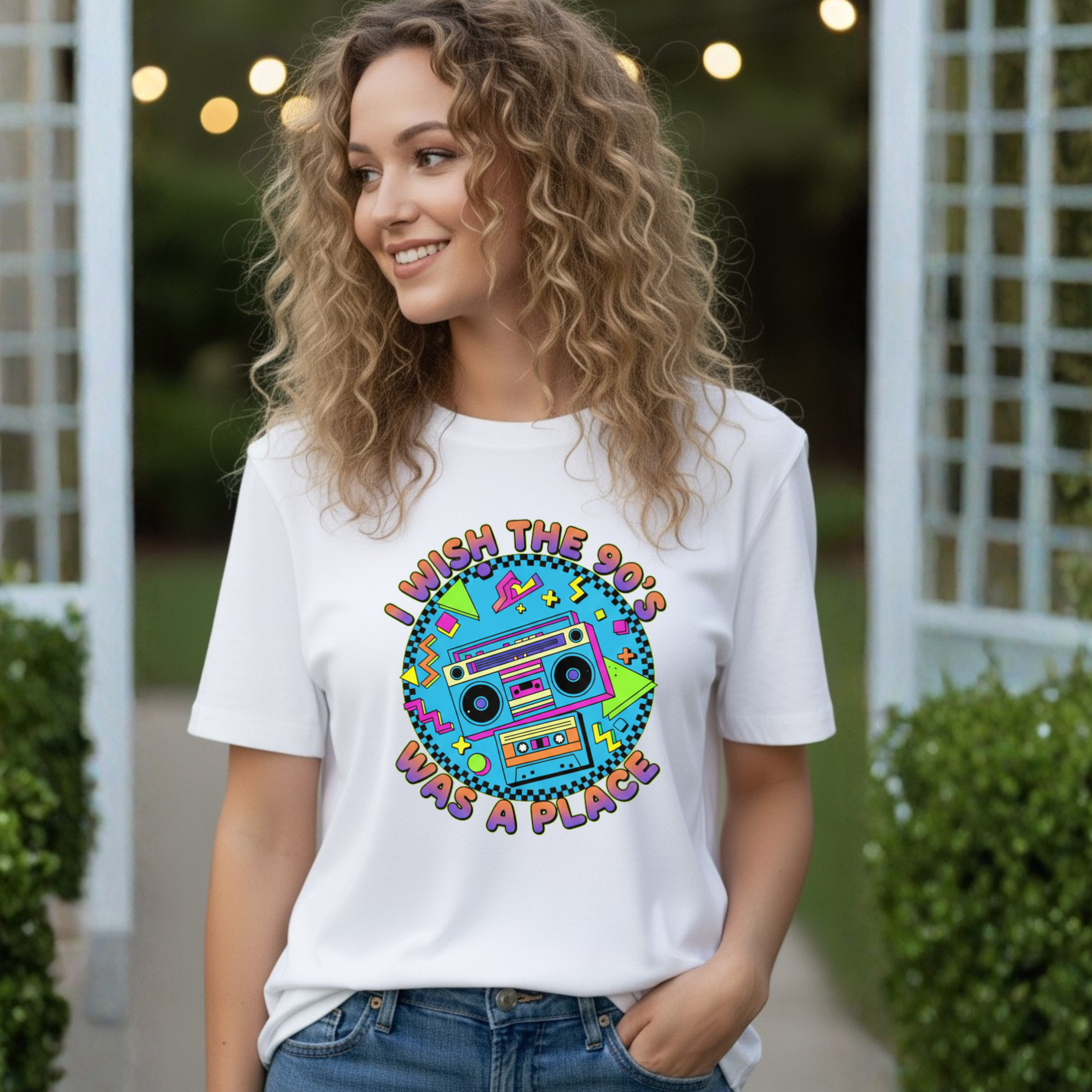 I Wish The 90s Was a Place Retro Boombox T-Shirt