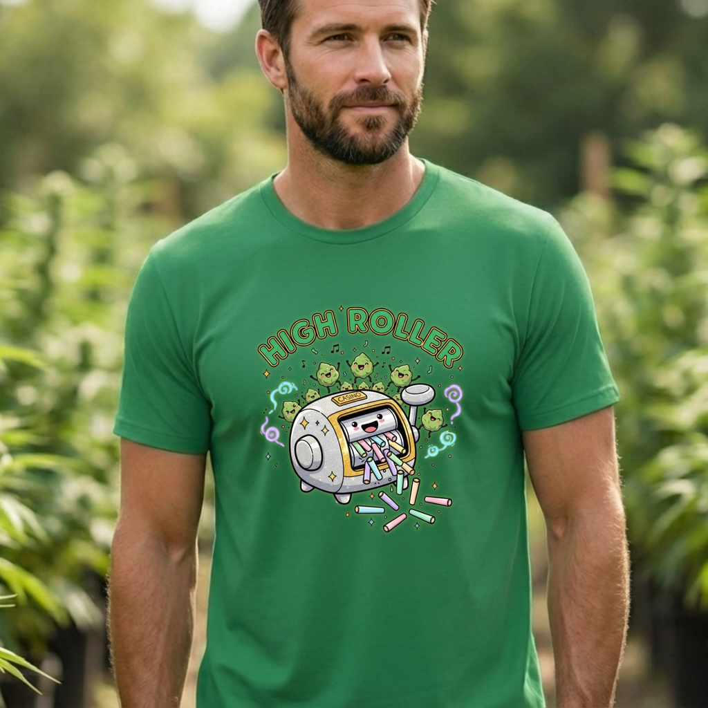 High Roller Stoner Casino Tee | Funny Gambling Humor Shirt