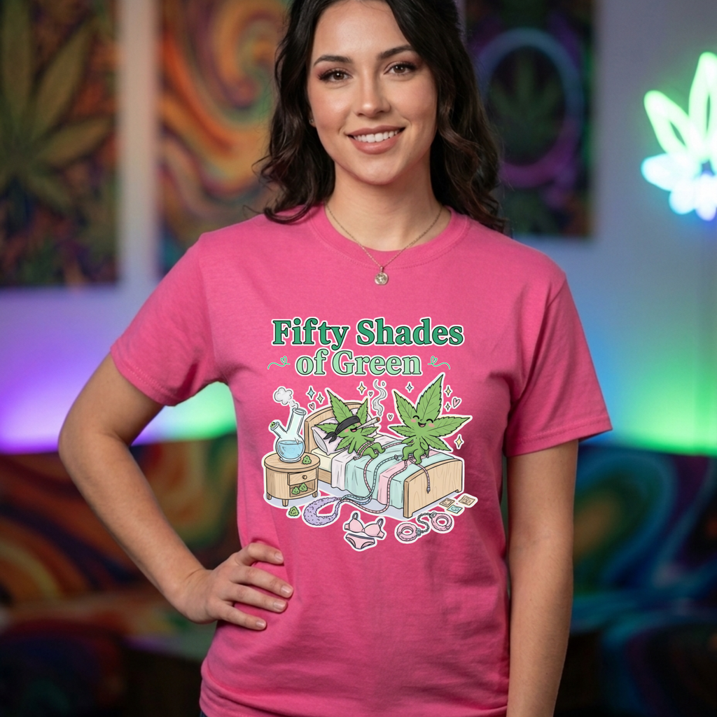 Fifty Shades of Green Unisex Tee | Funny Stoner Graphic Shirt