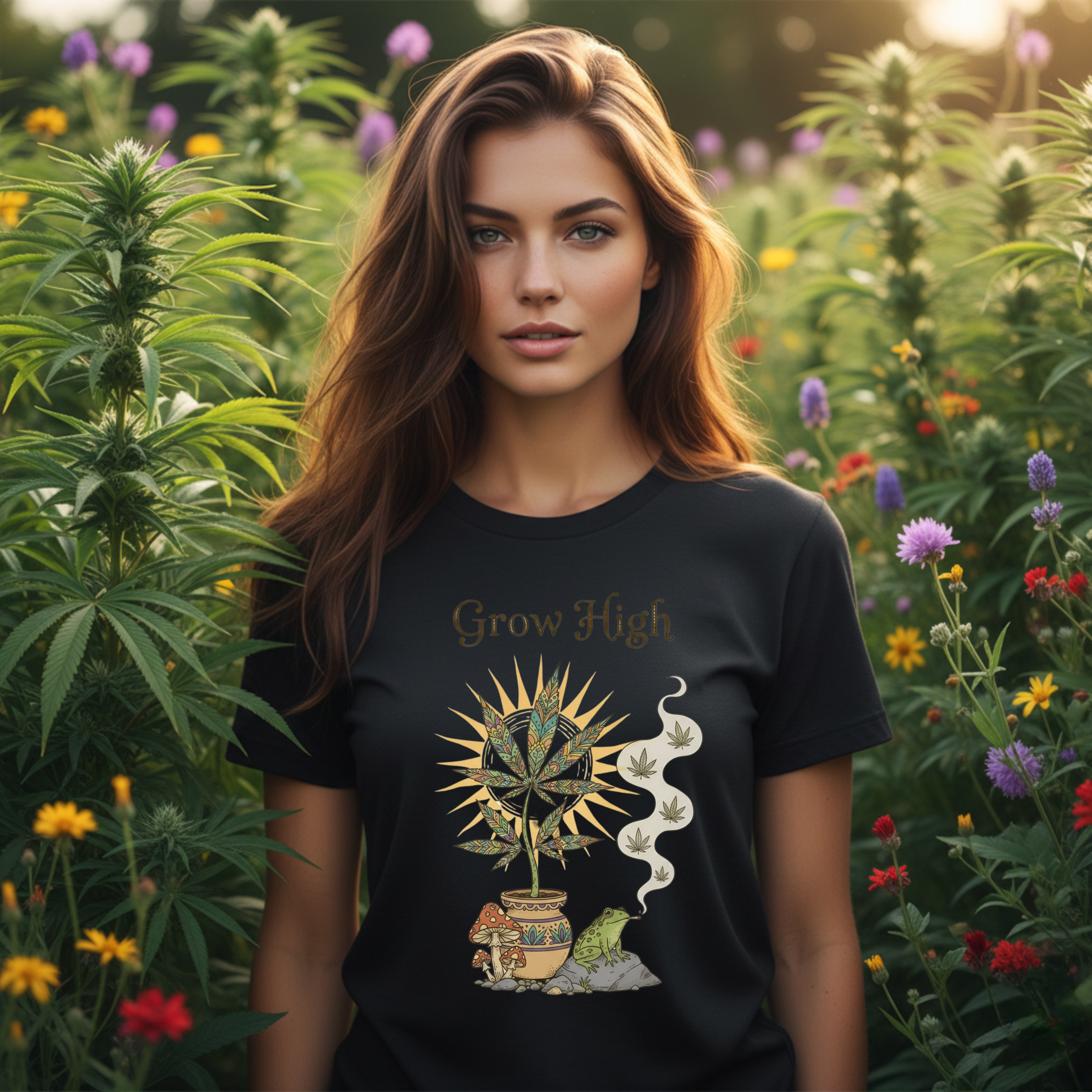 Grow High 420 Tee- Funny Garden Shirt