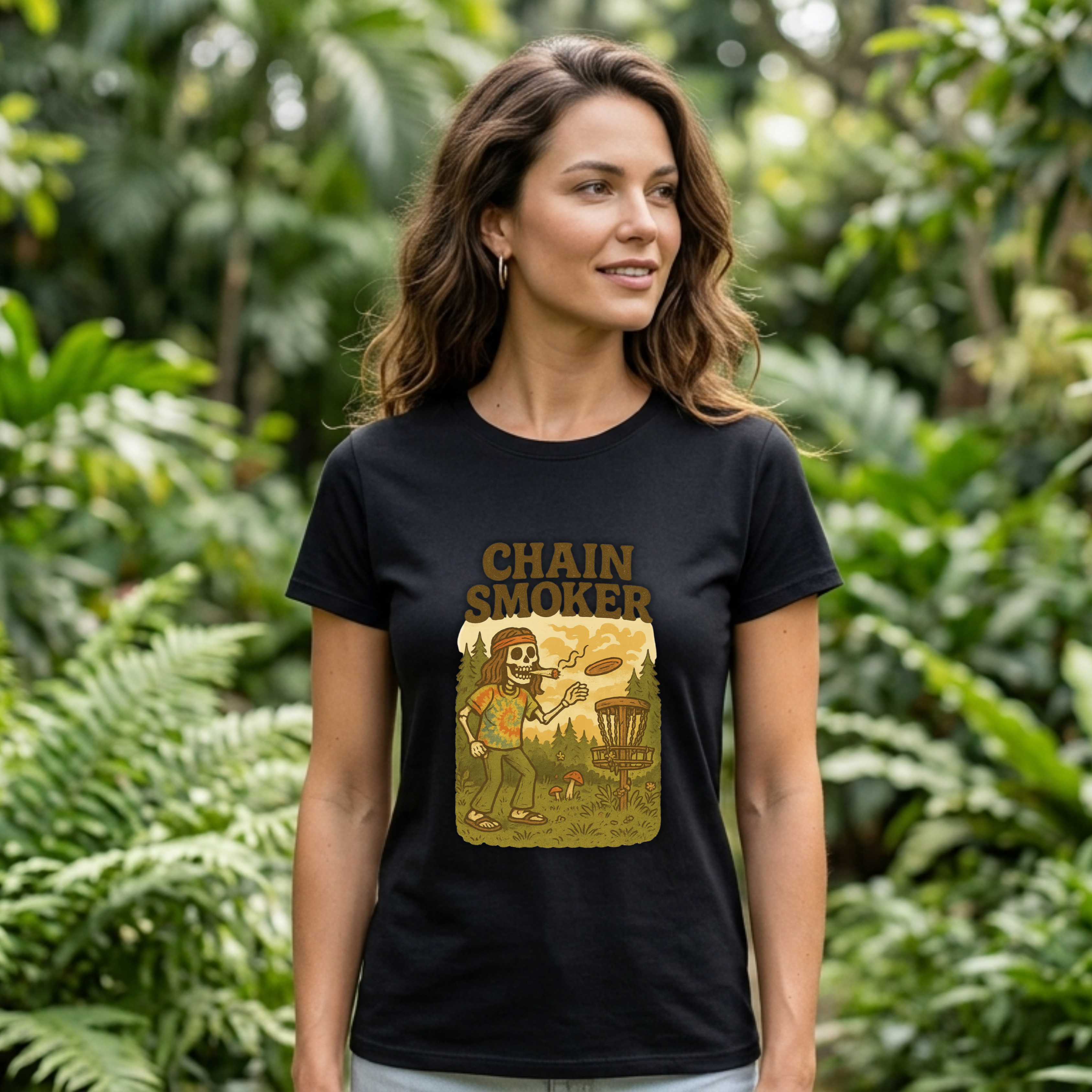 Chain Smoker Graphic Tee, Funny Tee, Short Sleeve Shirt, Outdoor stoner Apparel, Gift for Smokers, Summer Vibes, Disc golf, Frolph 420 weed