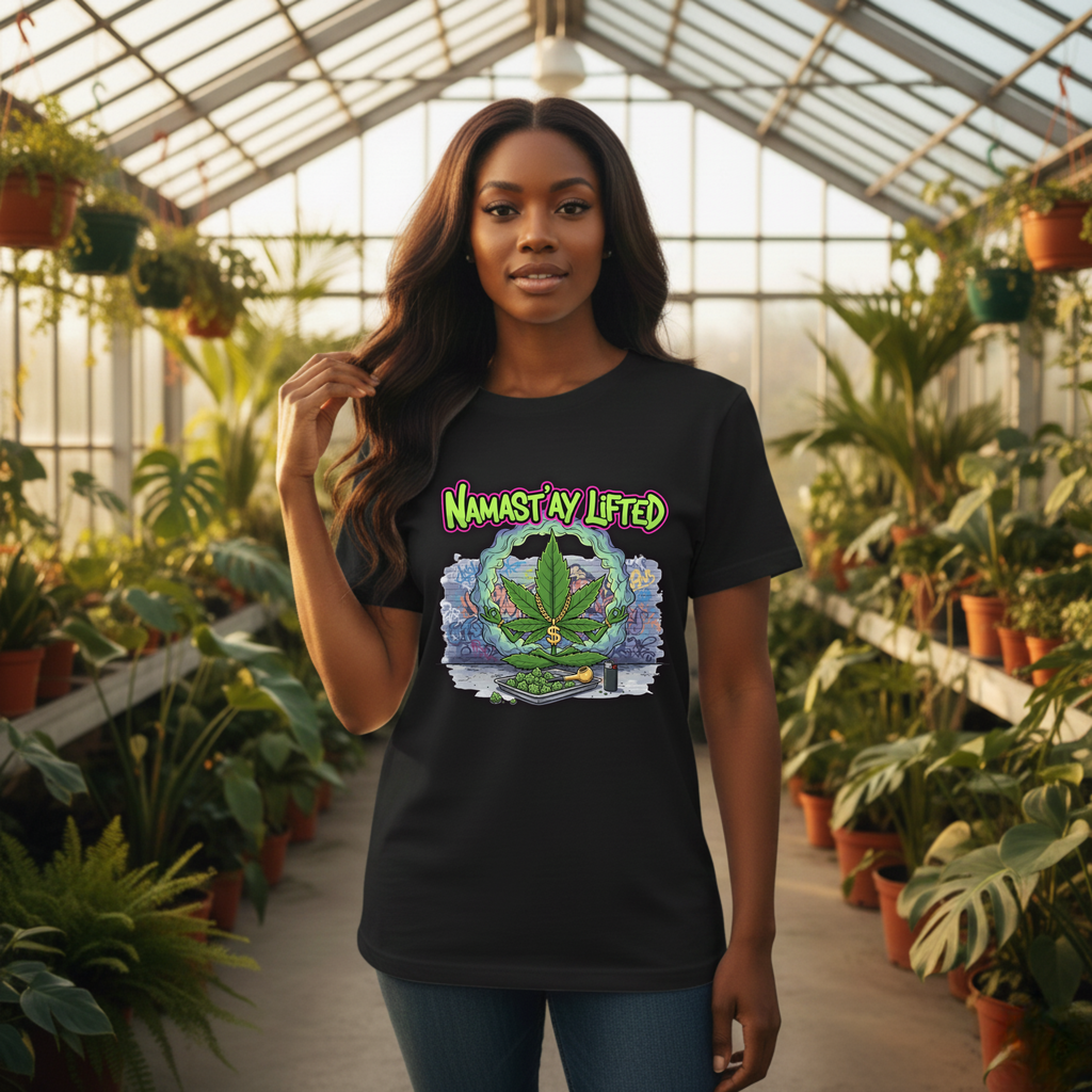 Namast'ay Lifted Stoner Meditation Unisex Tee, Chill Yoga T-Shirt, Relaxation Meditation Top, Men Women Gift Clothing, Spiritual Zen