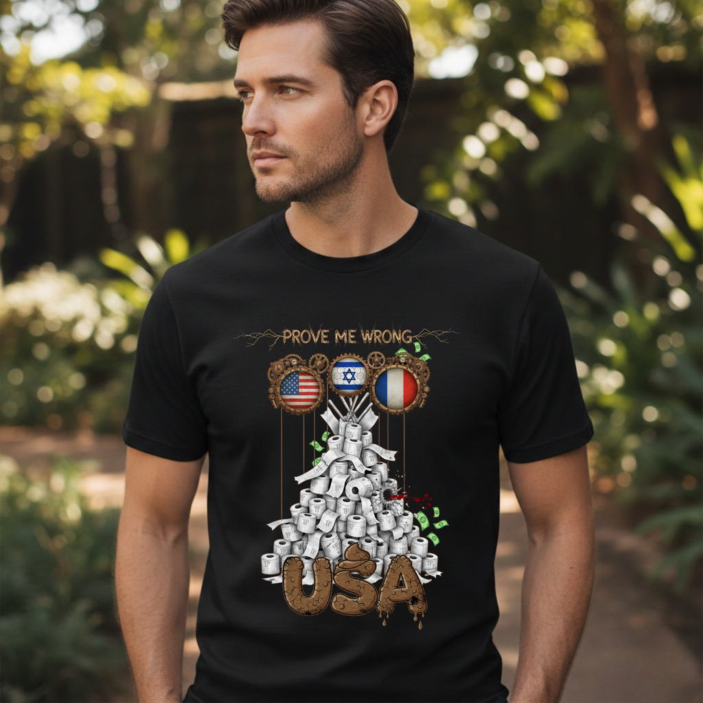 Prove Me Wrong Toilet Paper Pyramid USA T-Shirt | Political Satire, IYKYK
