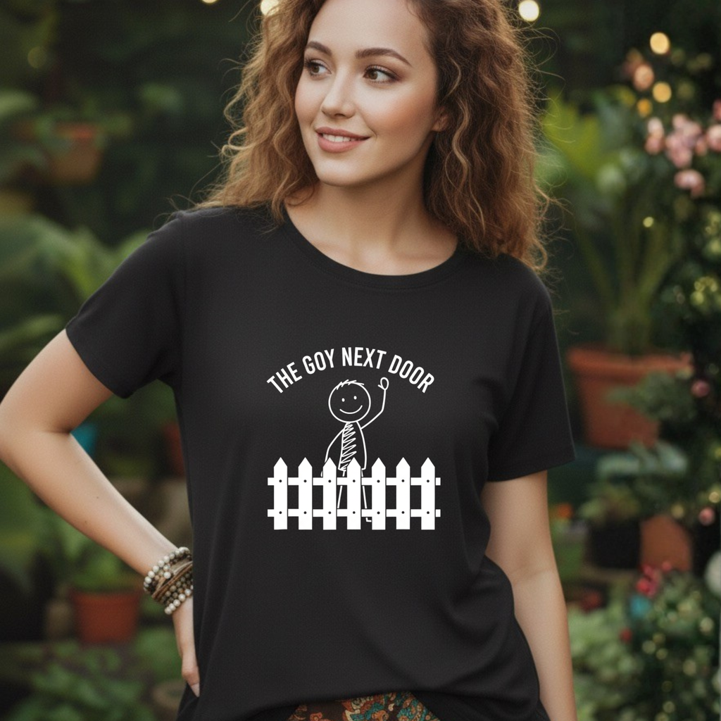 The Goy Next Door Funny Fence Graphic Tee