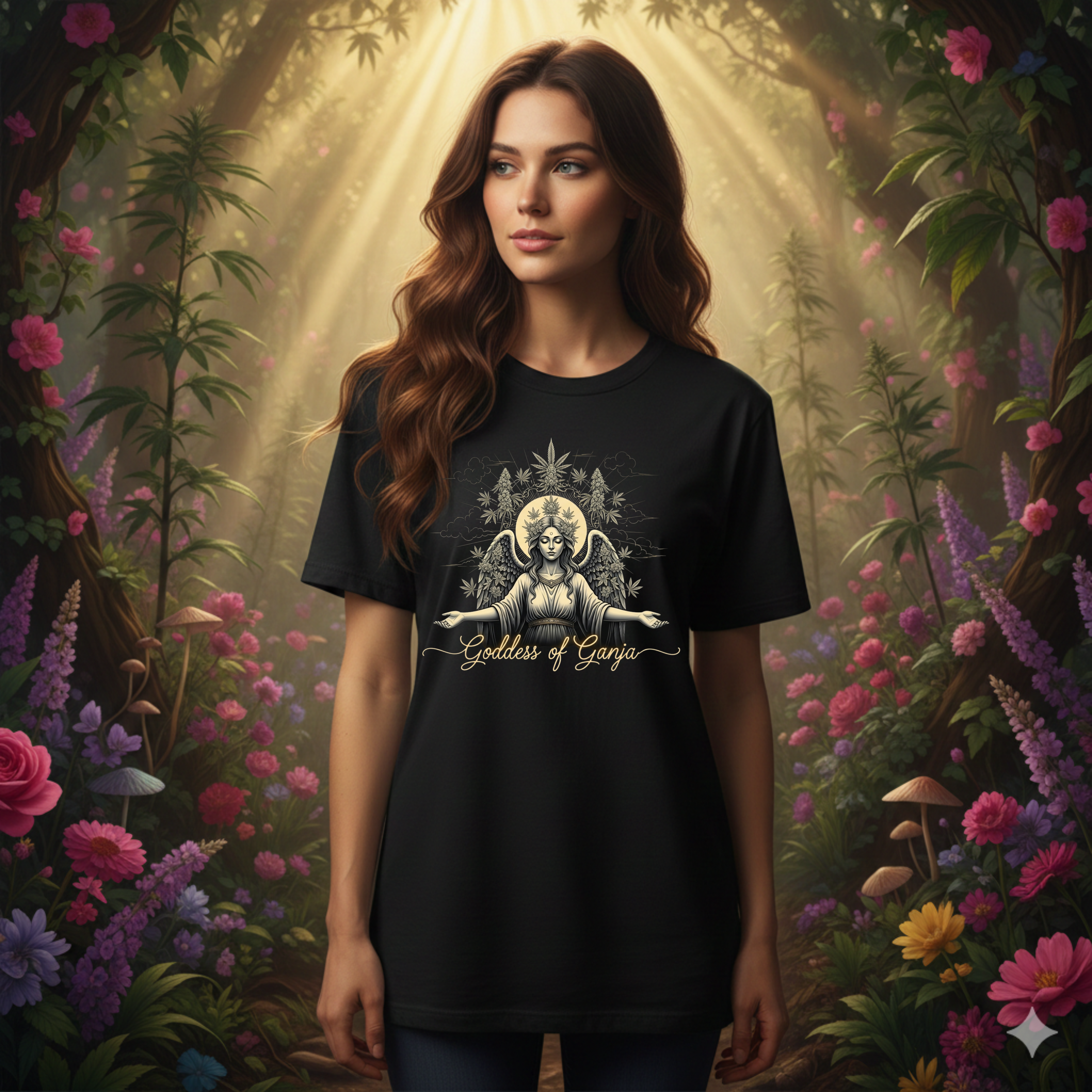 Goddess of Ganja| Vintage Botanical Stoner Tee