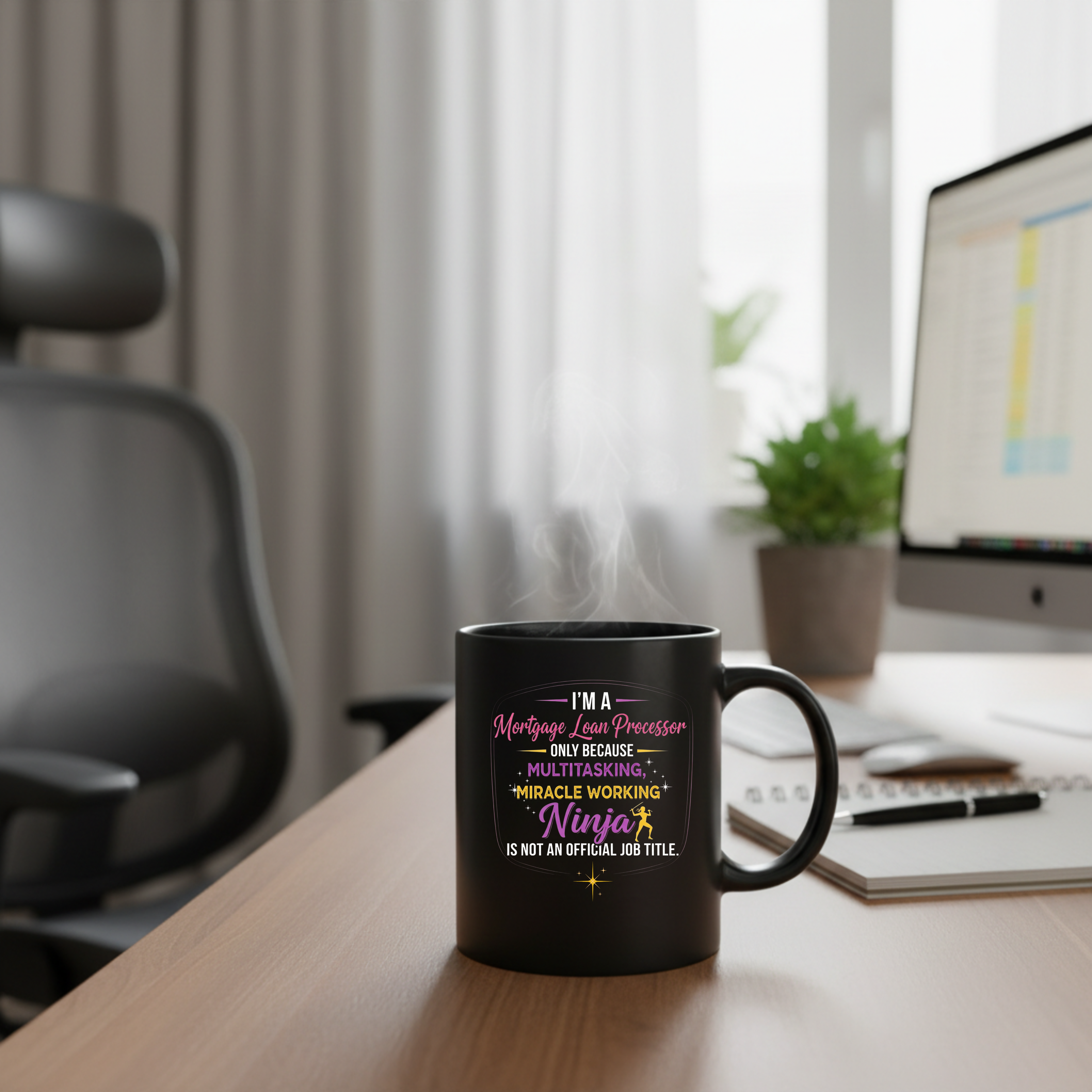 Mortgage Loan Processor Quote Mug | Black 11oz
