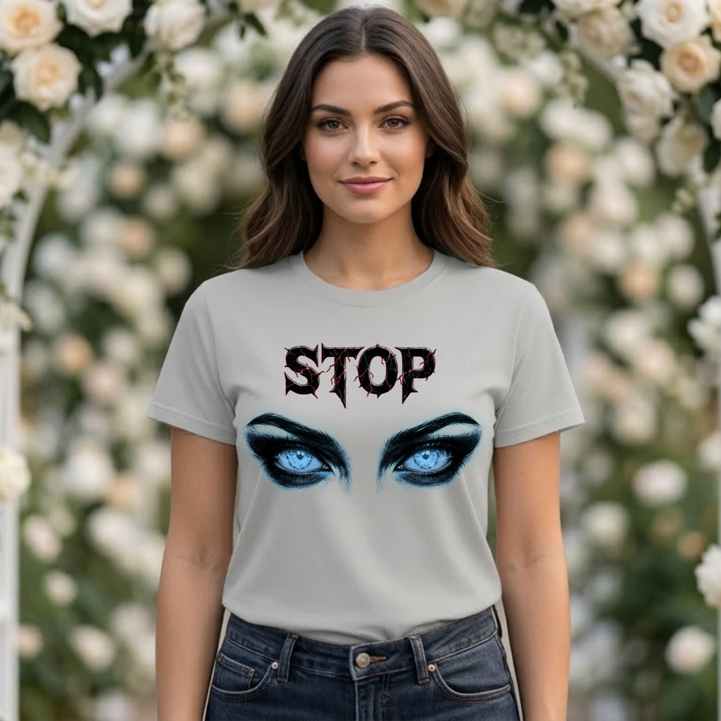 "Stop" Demon Eyes Graphic Tee
