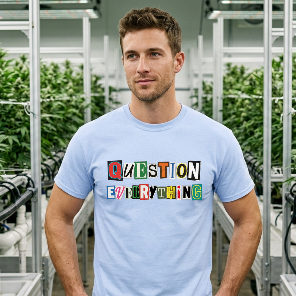 Question Everything T-Shirt — Ransom-Style Graphic Tee