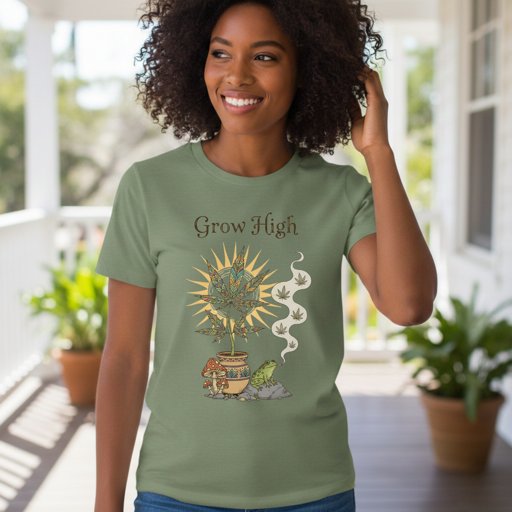 Grow High 420 Tee- Funny Garden Shirt