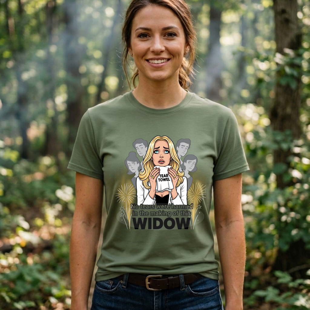 Widow Pop Art Blond Woman Illustration Tee | Discernment Conspiracy Graphic