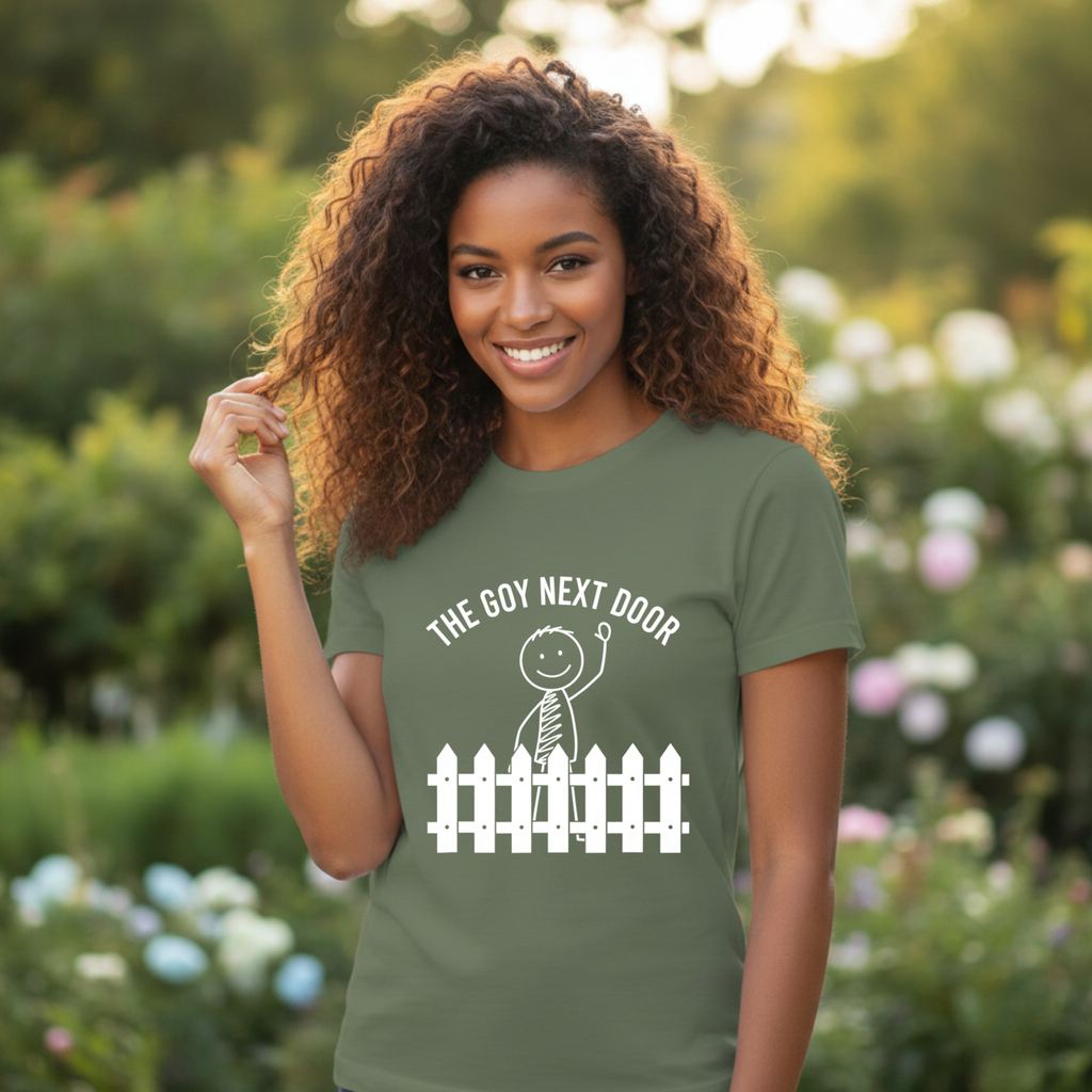 The Goy Next Door Funny Fence Graphic Tee