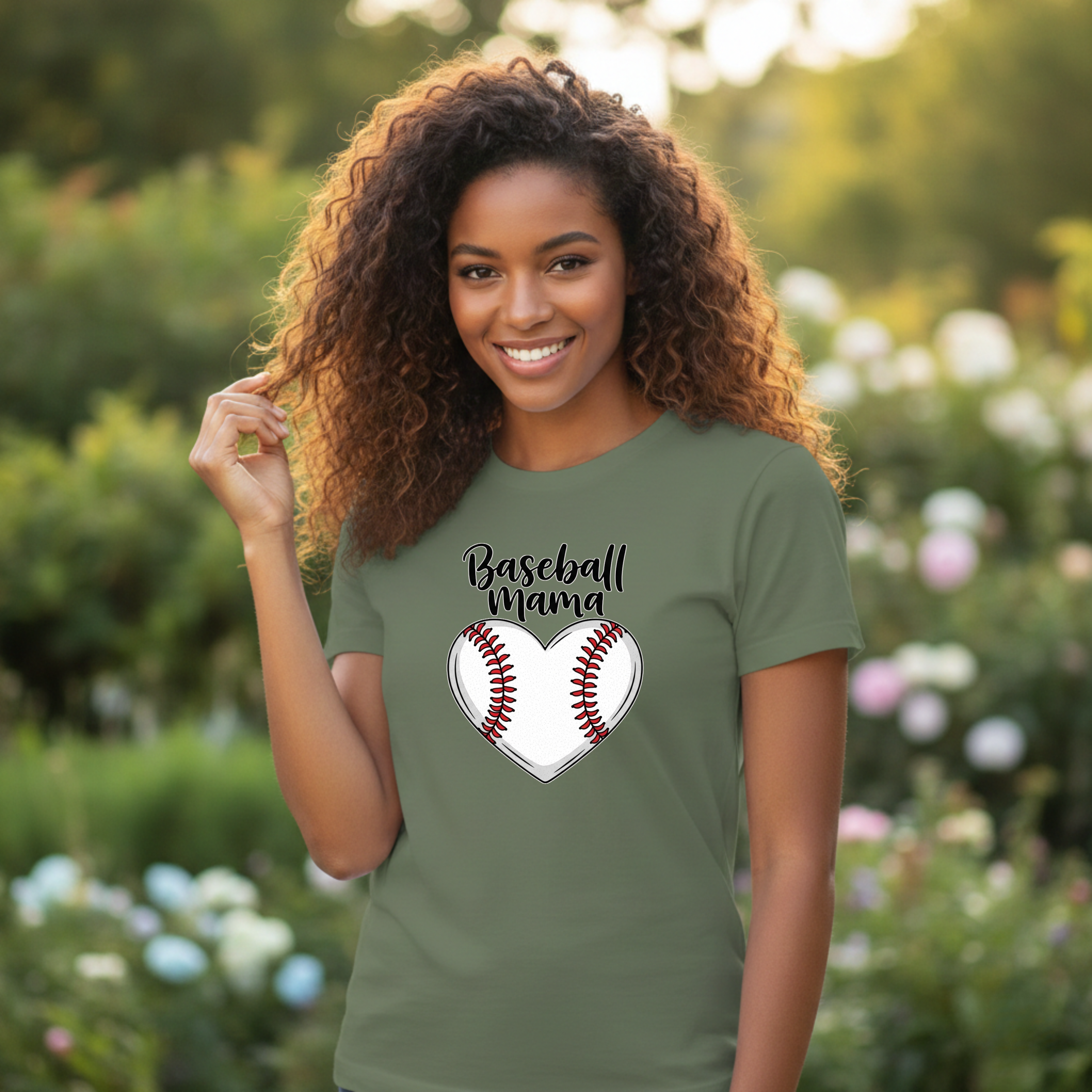 Baseball Mama heart baseball T-shirt | Mom team shirt, sports mom tee