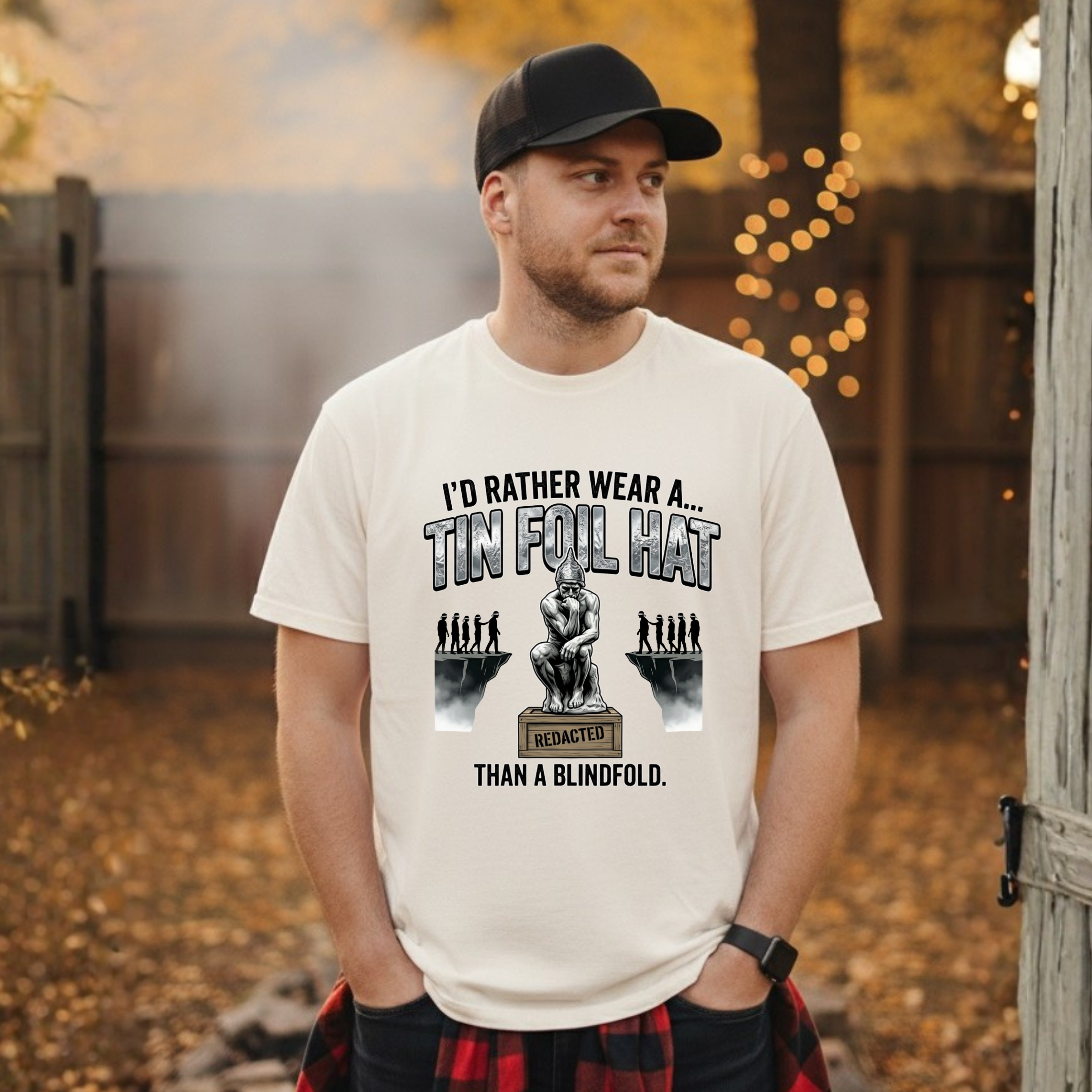 I'd Rather Wear a Tin Foil Hat T-Shirt — Conspiracy Humor Graphic Tee