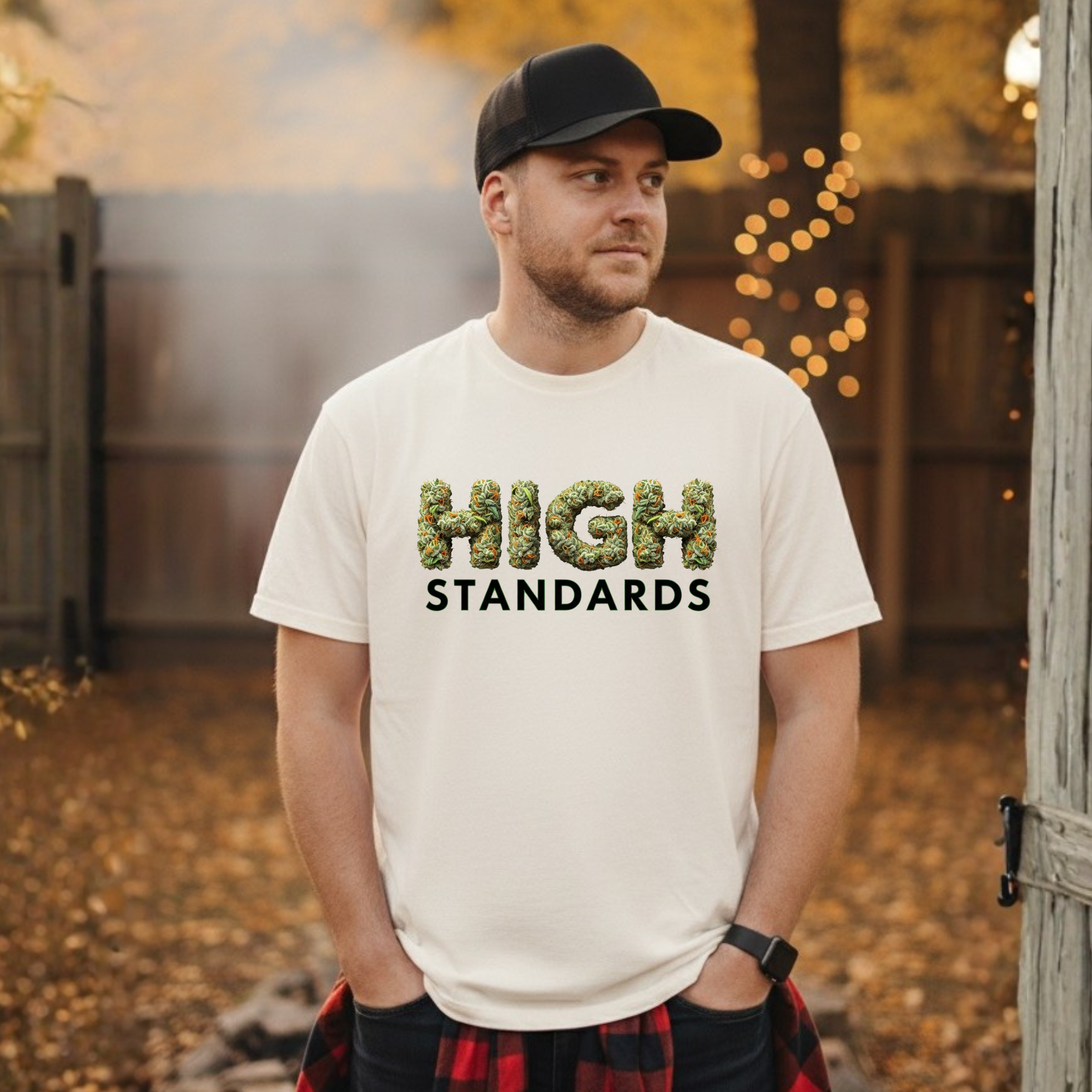 High Standards Weed Bud Graphic T-Shirt- Stoner Life Tee