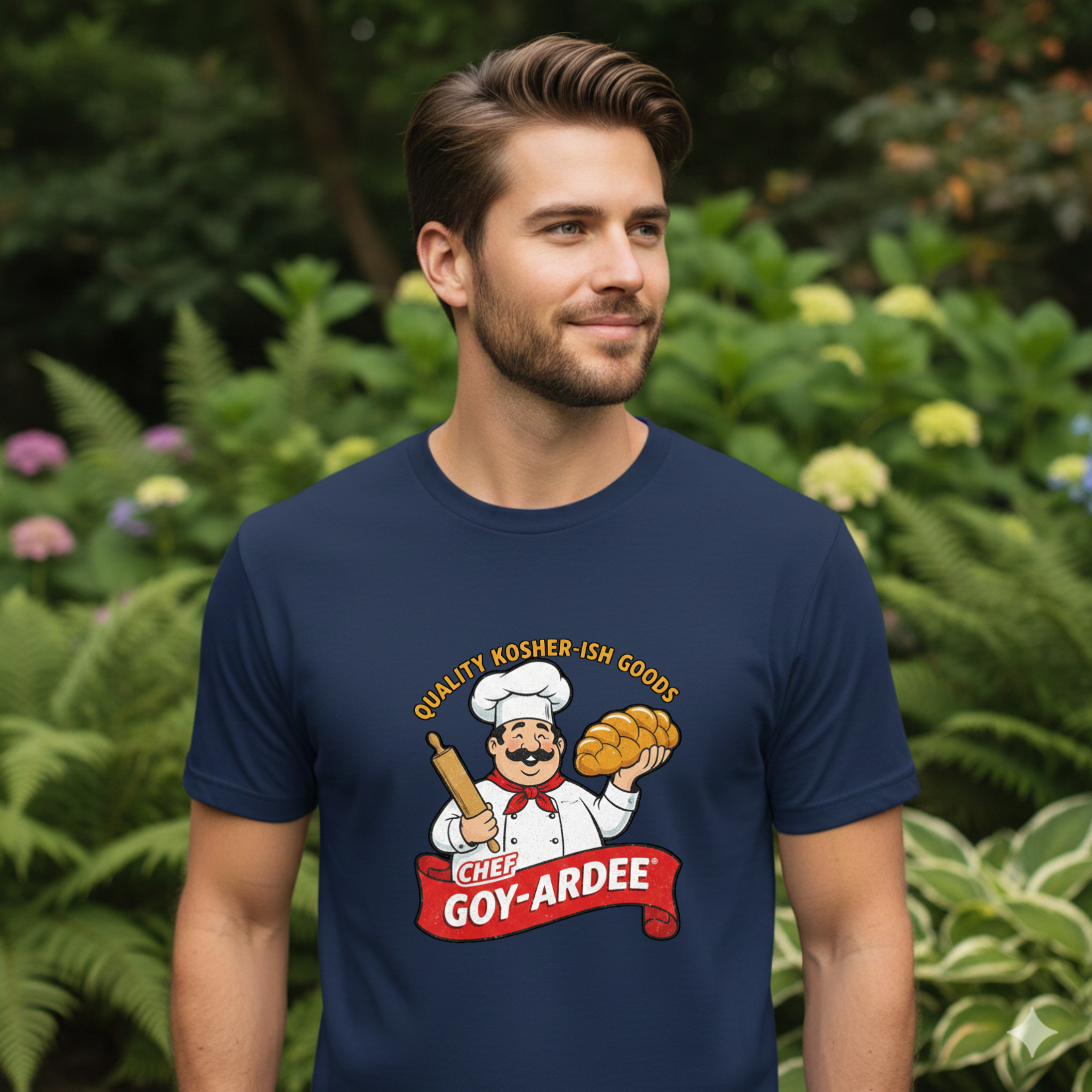 Chef Goy-Ardee graphic T-Shirt | Vintage Cartoon Baker Logo