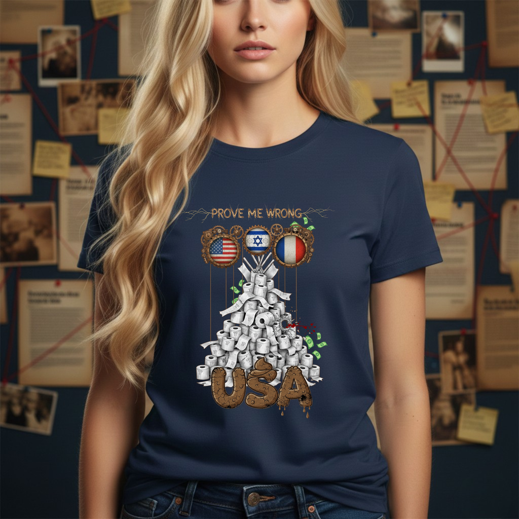 Prove Me Wrong Toilet Paper Pyramid USA T-Shirt | Political Satire, IYKYK