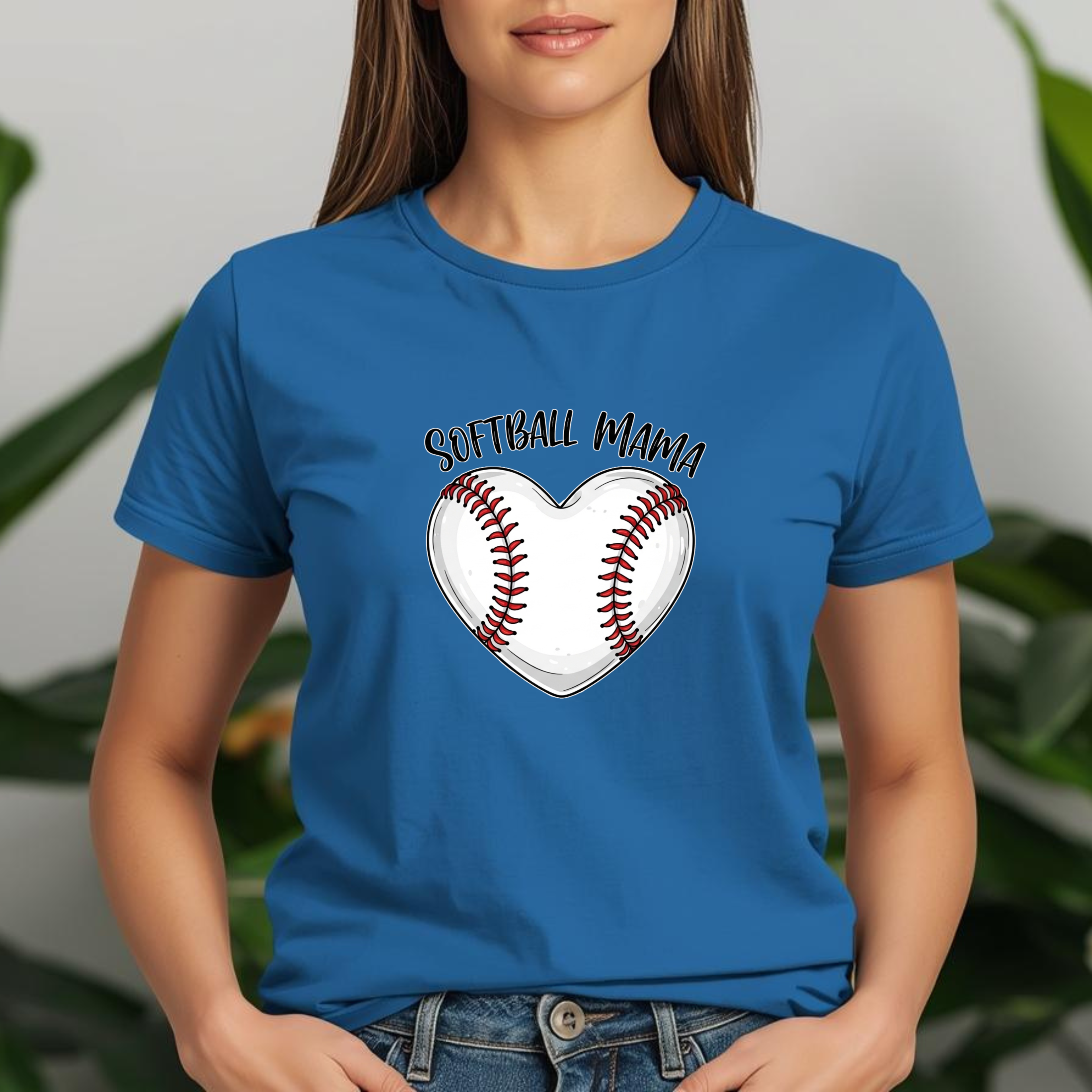 Softball Mama heart Softball stitching Tee | Softball mom shirt, Team Mom