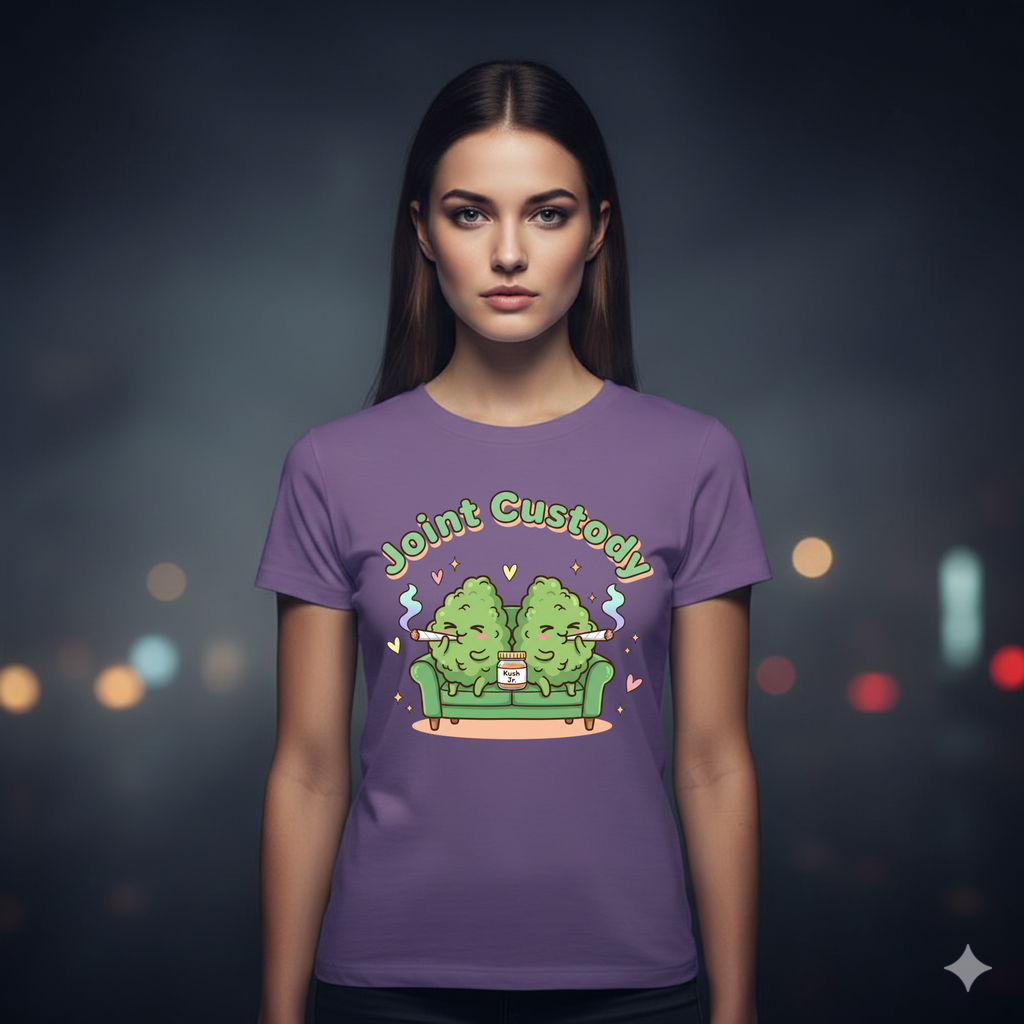Joint Custody Unisex Heavy Cotton Tee | Funny Stoner Family Shirt
