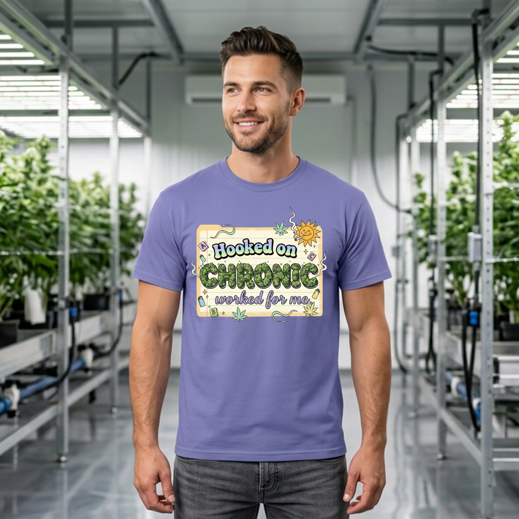Hooked On Chronic 80's Nostalgia Stoner Parody Tee