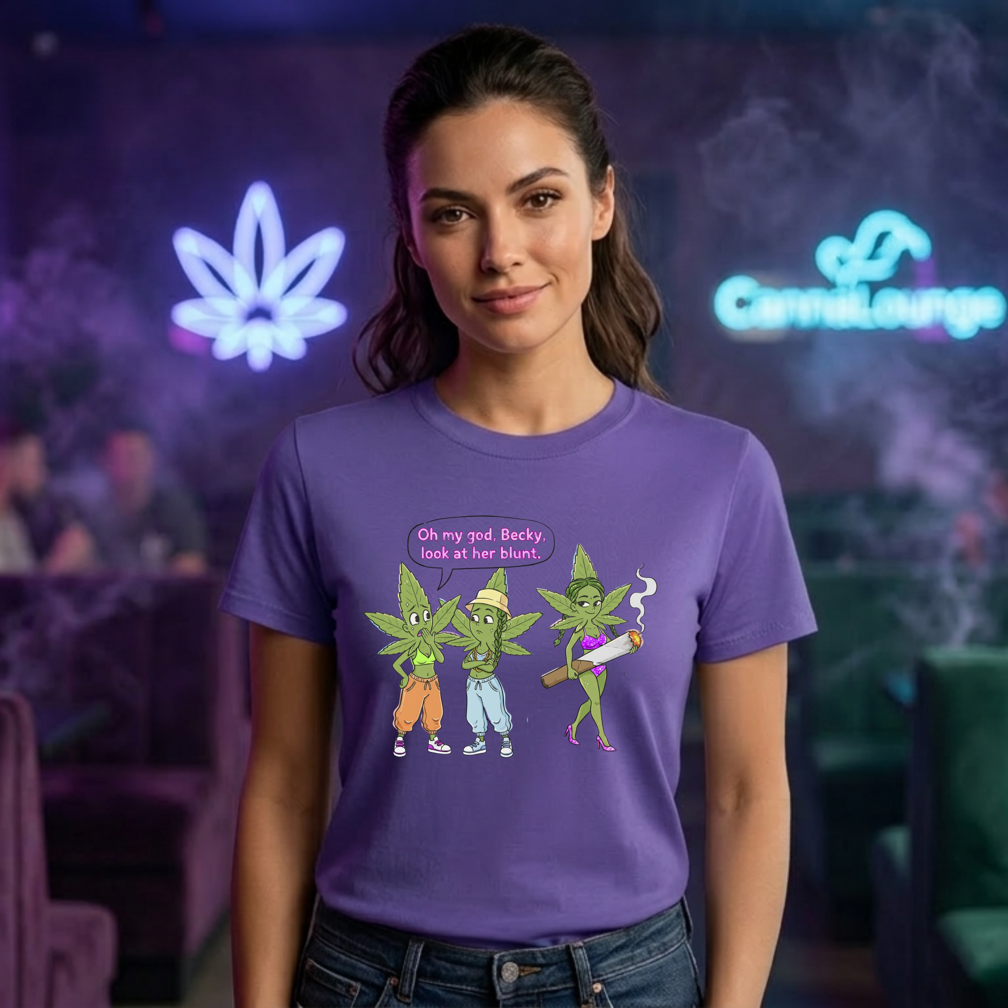 Look at her Blunt- Parody Weed Stoner Hip Hop Tee, Funny 90s Shirt