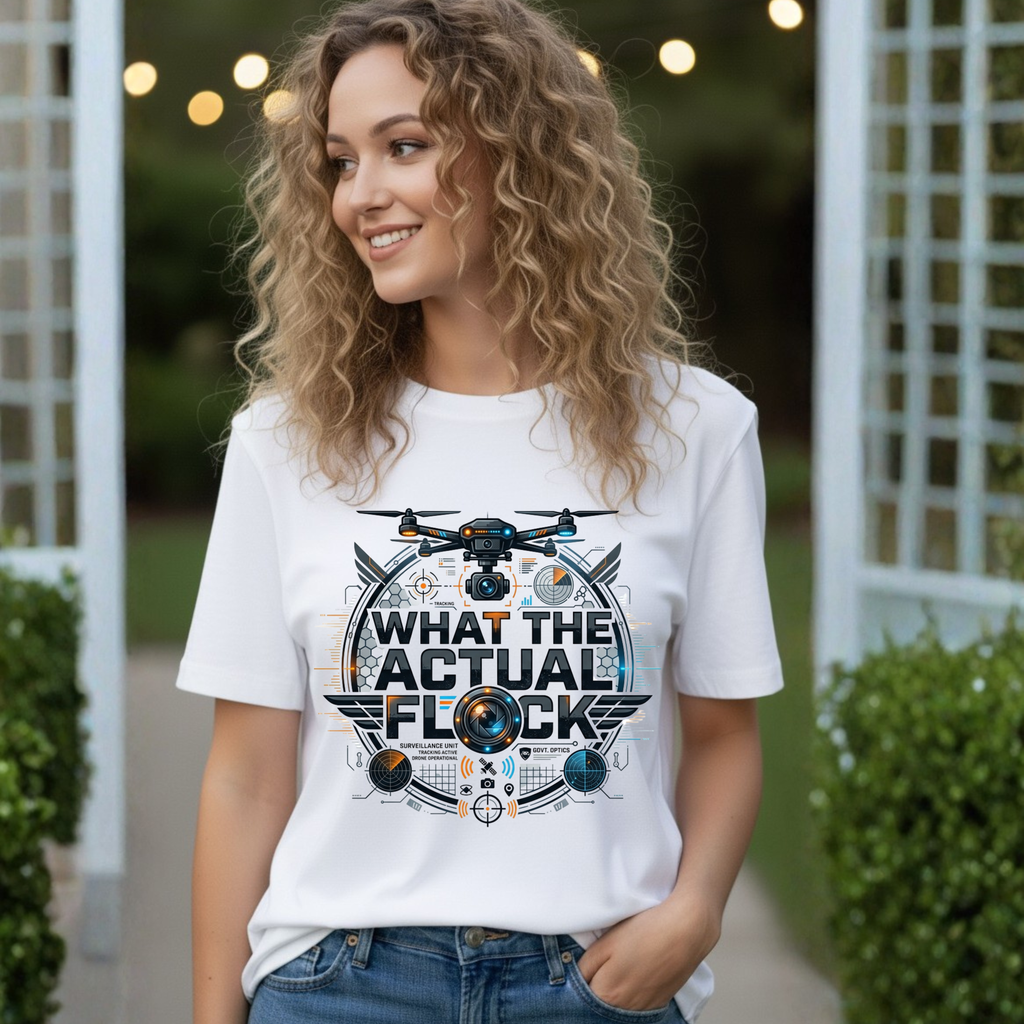 Drone ‘What The Actual Flock’ Tee — Funny Drone Pilot Shirt
