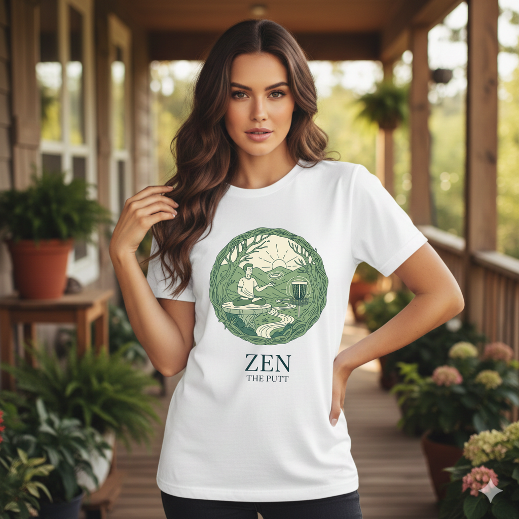Zen Disc Golf Unisex Tee, Relaxed Fit T-Shirt for Nature Lovers, Gift for Mindfulness Practitioners, Bohemian Vibes, Stoner vibes