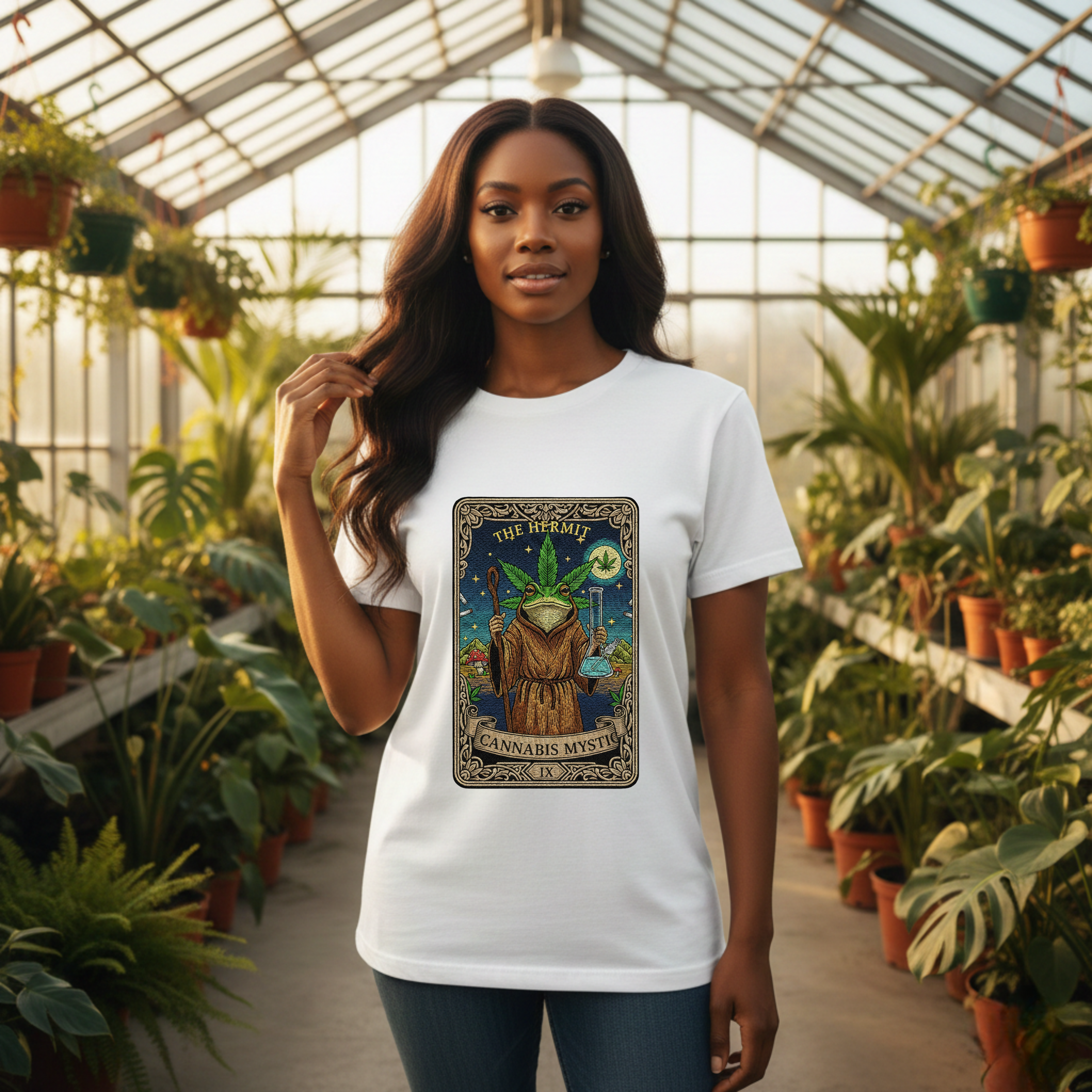 420 Mystic Hermit Tarot Tee | Psychedelic Plant Art