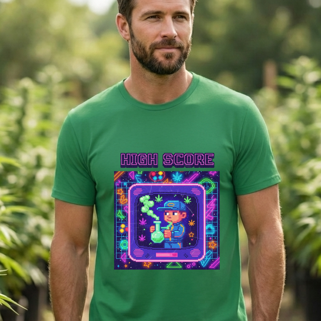 Retro Gamer Unisex Tee, High Score Tee, Video Game Shirt, Gamer Gift, Nostalgic Apparel, Fun Casual Wear