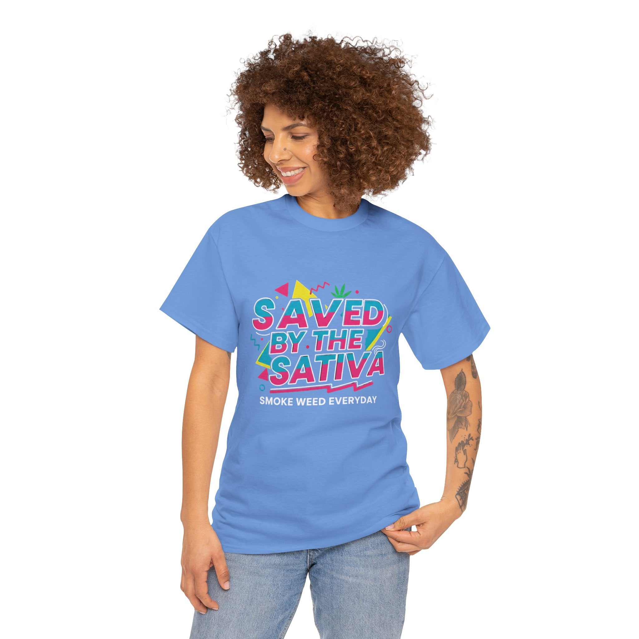 Saved by the Sativa Retro 90s Graphic Tee