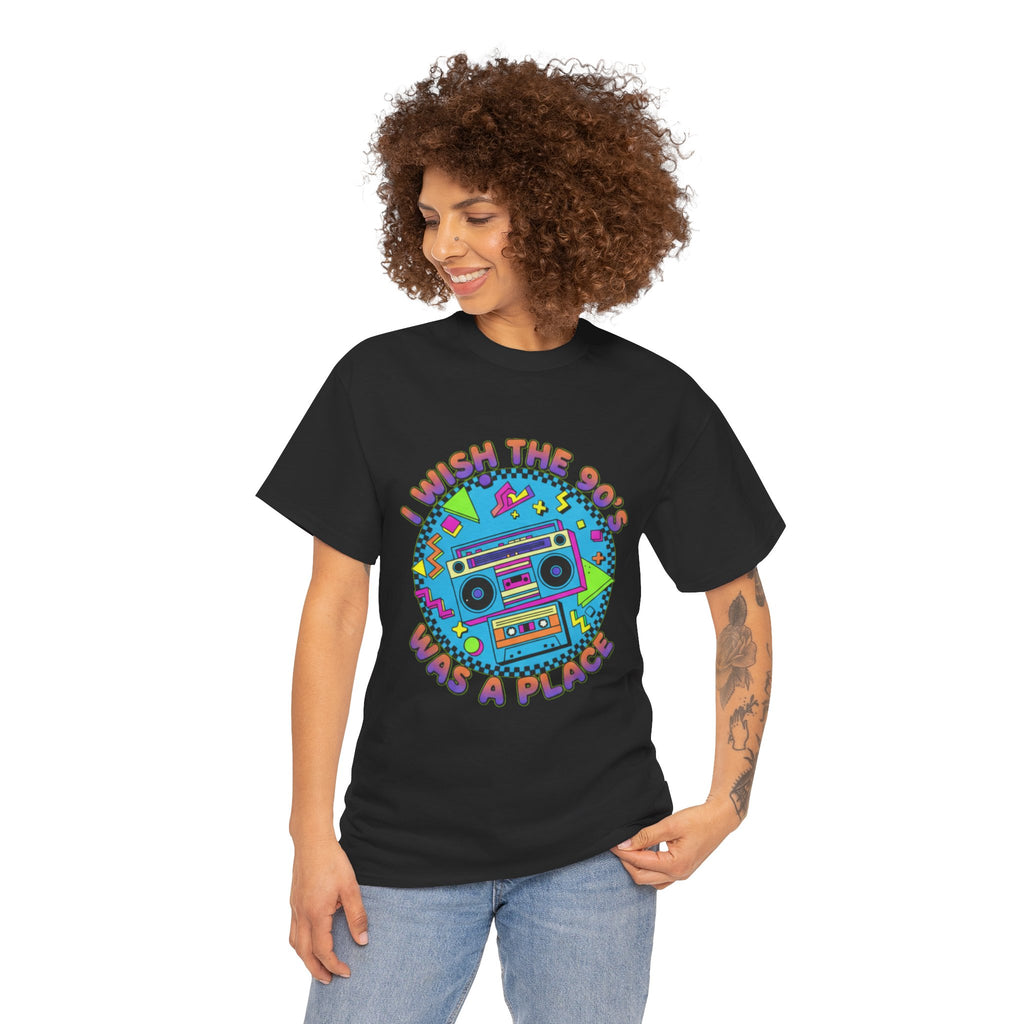 I Wish The 90s Was a Place Retro Boombox T-Shirt