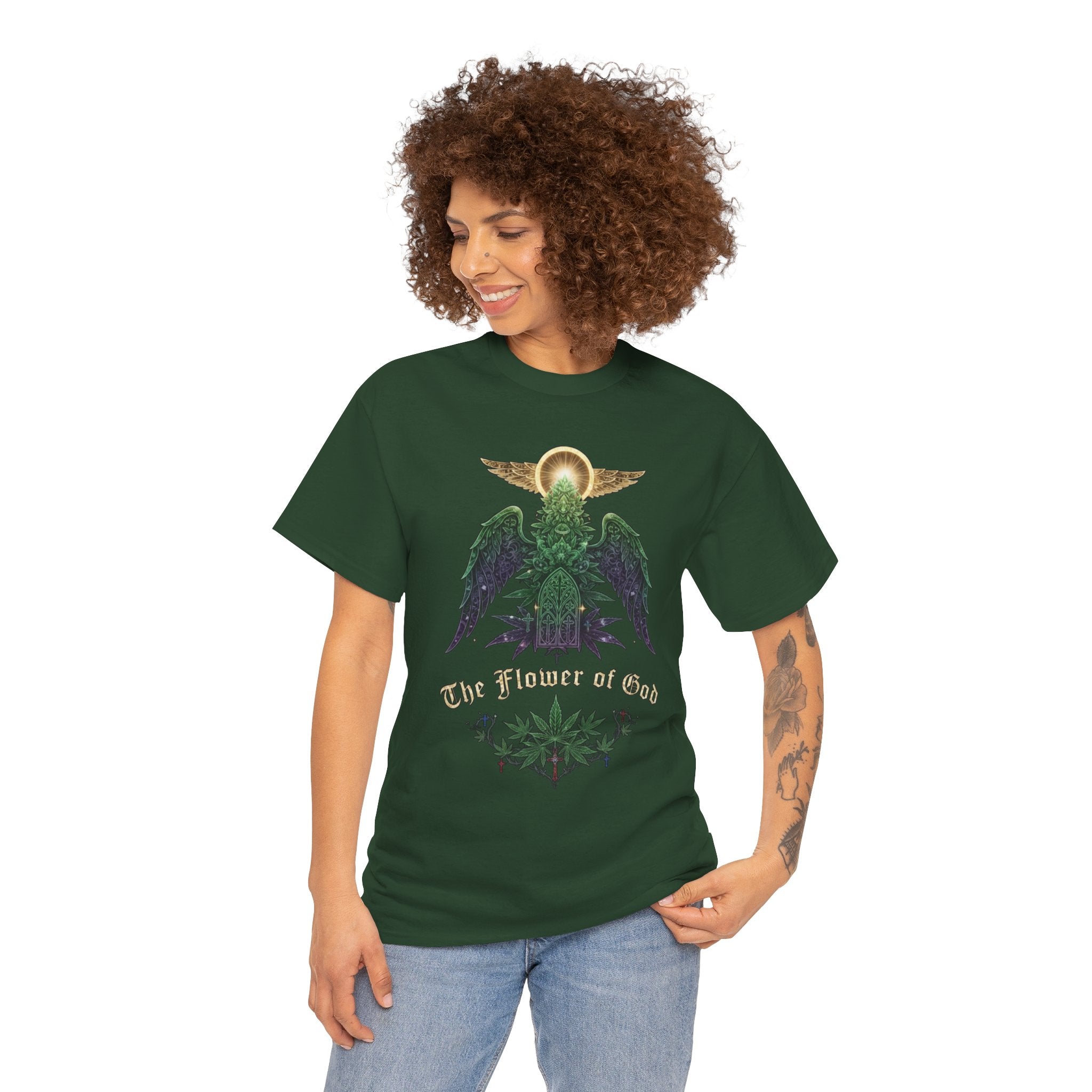 Flower of God- Angel T-Shirt | Retro Botanical Stoner Religious Tee