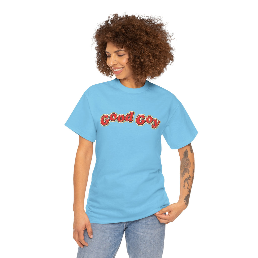 Good Goy Retro Bubble Letter T-Shirt | Nostalgic Parody Design