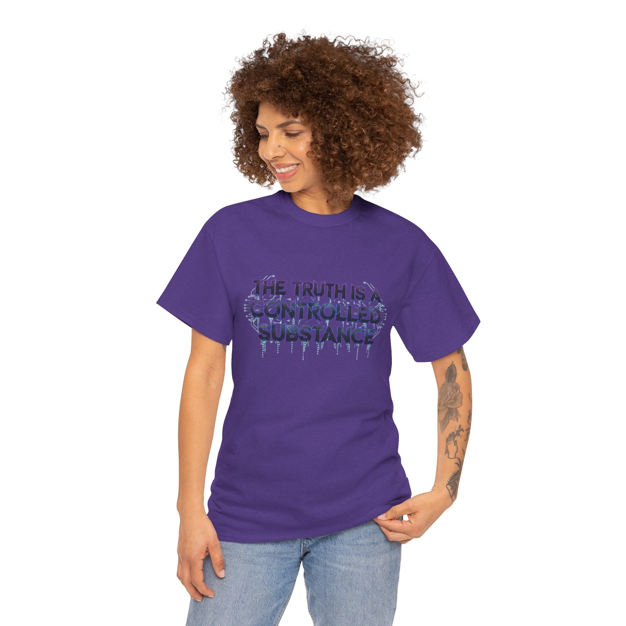 The Truth Is A Controlled Substance T Shirt Matrix Style Truth Seeker Conspiracy Tee
