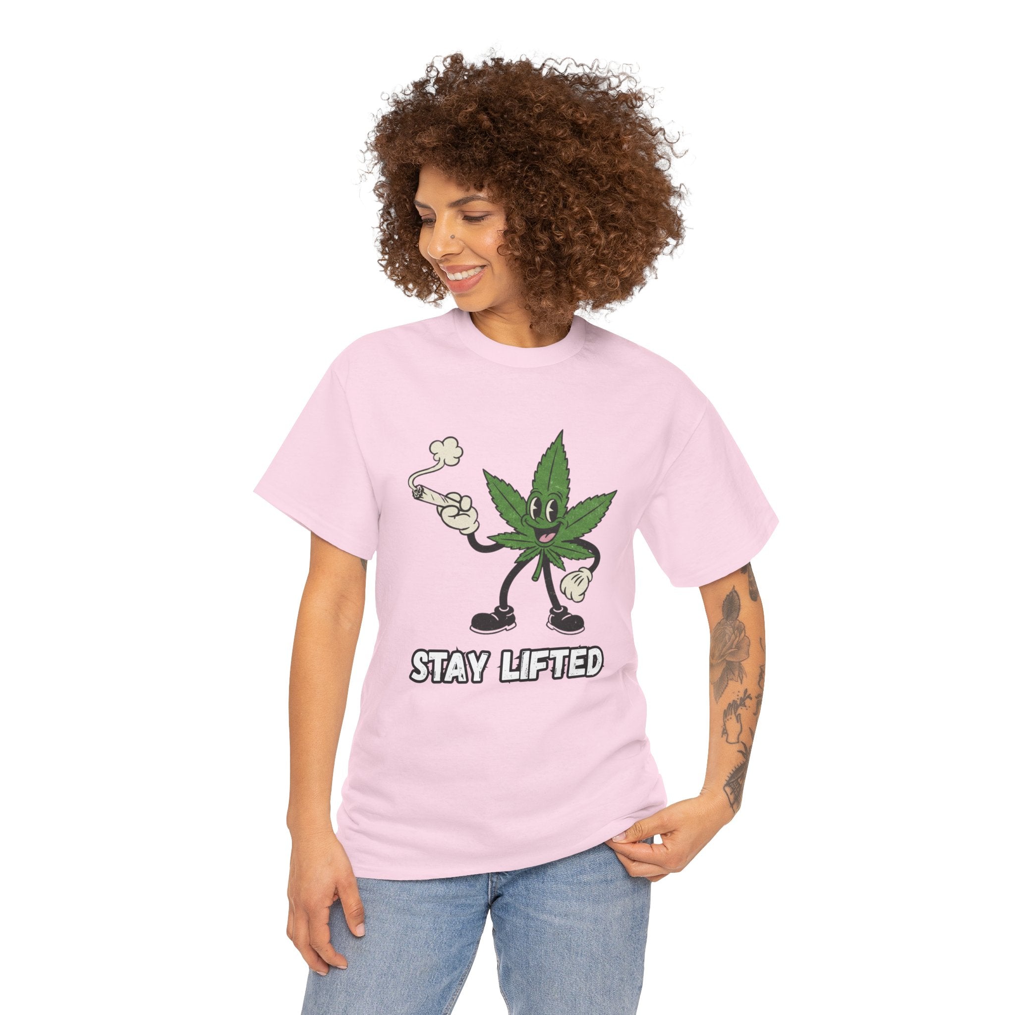 Stay Lifted Herb Leaf Tee | Funny 420 Graphic Shirt