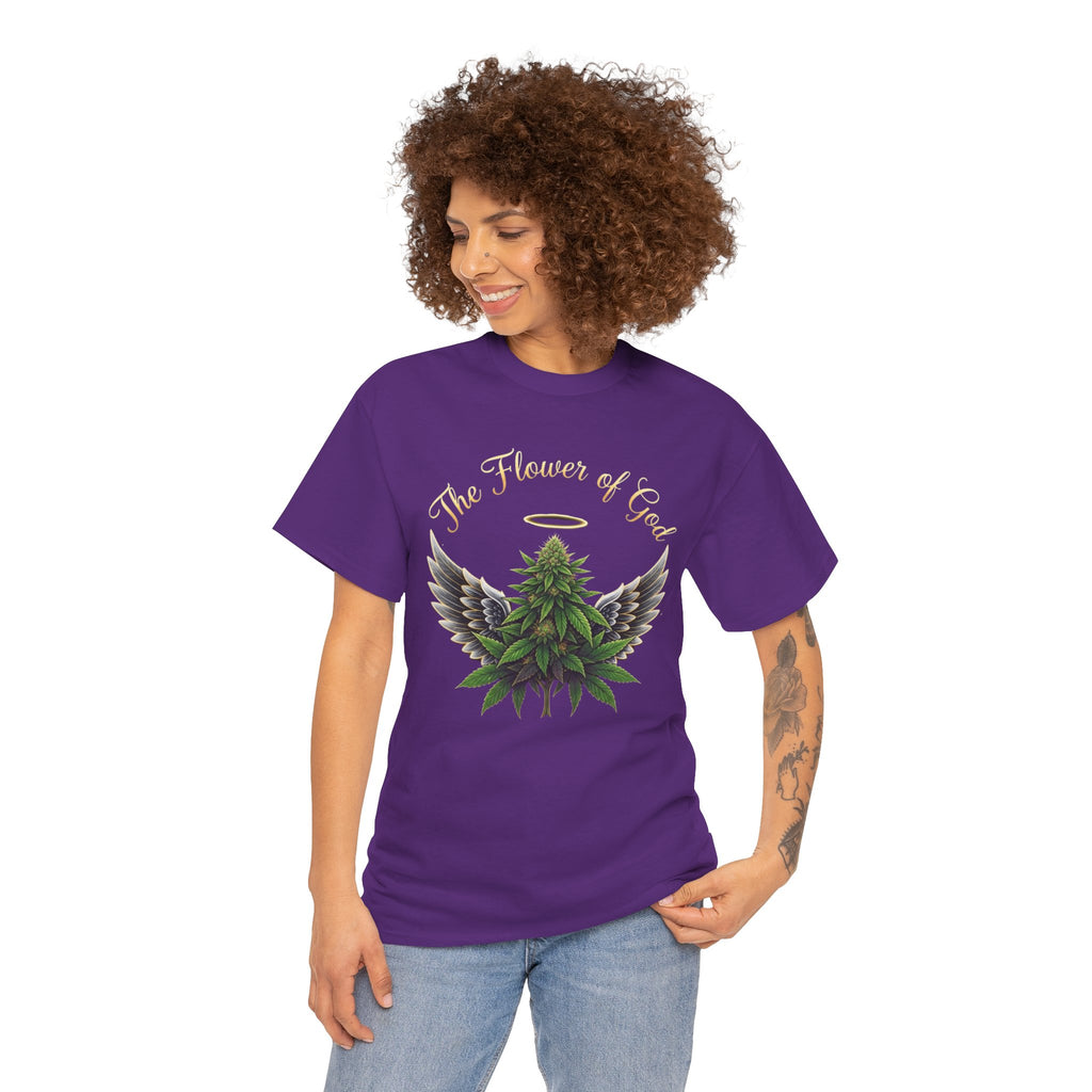 The Flower of God Angel Wings Cannabis Tee — 420 Stoner Graphic T-Shirt