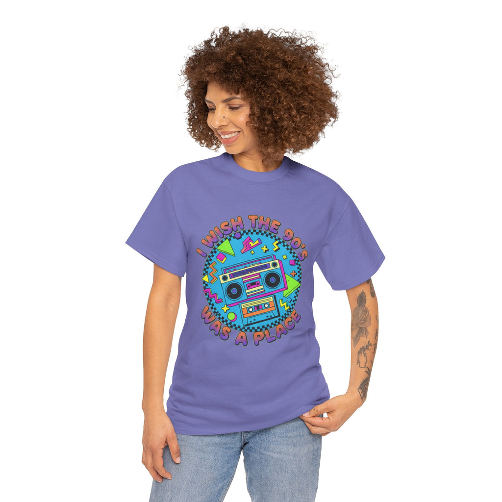 I Wish The 90s Was a Place Retro Boombox T-Shirt