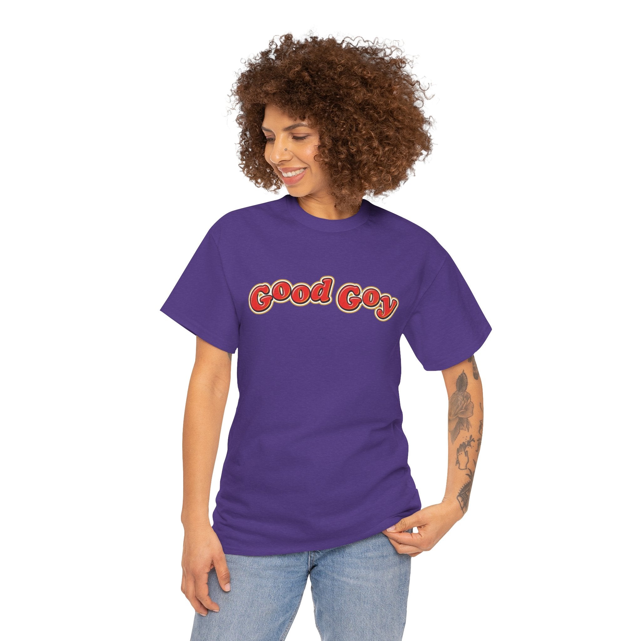 Good Goy Retro Bubble Letter T-Shirt | Nostalgic Parody Design