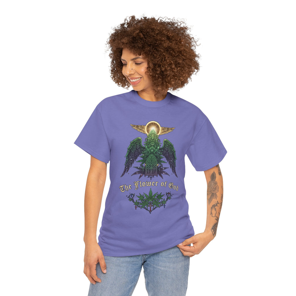 Flower of God- Angel T-Shirt | Retro Botanical Stoner Religious Tee