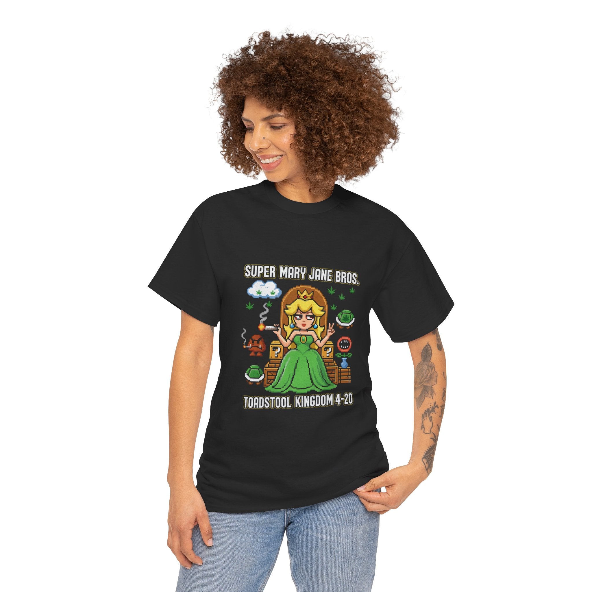 Super Mary Jane Bros Princess Mushroom Tee | Toadstool Kingdom 4-20 Nostalgic Gamer Shirt