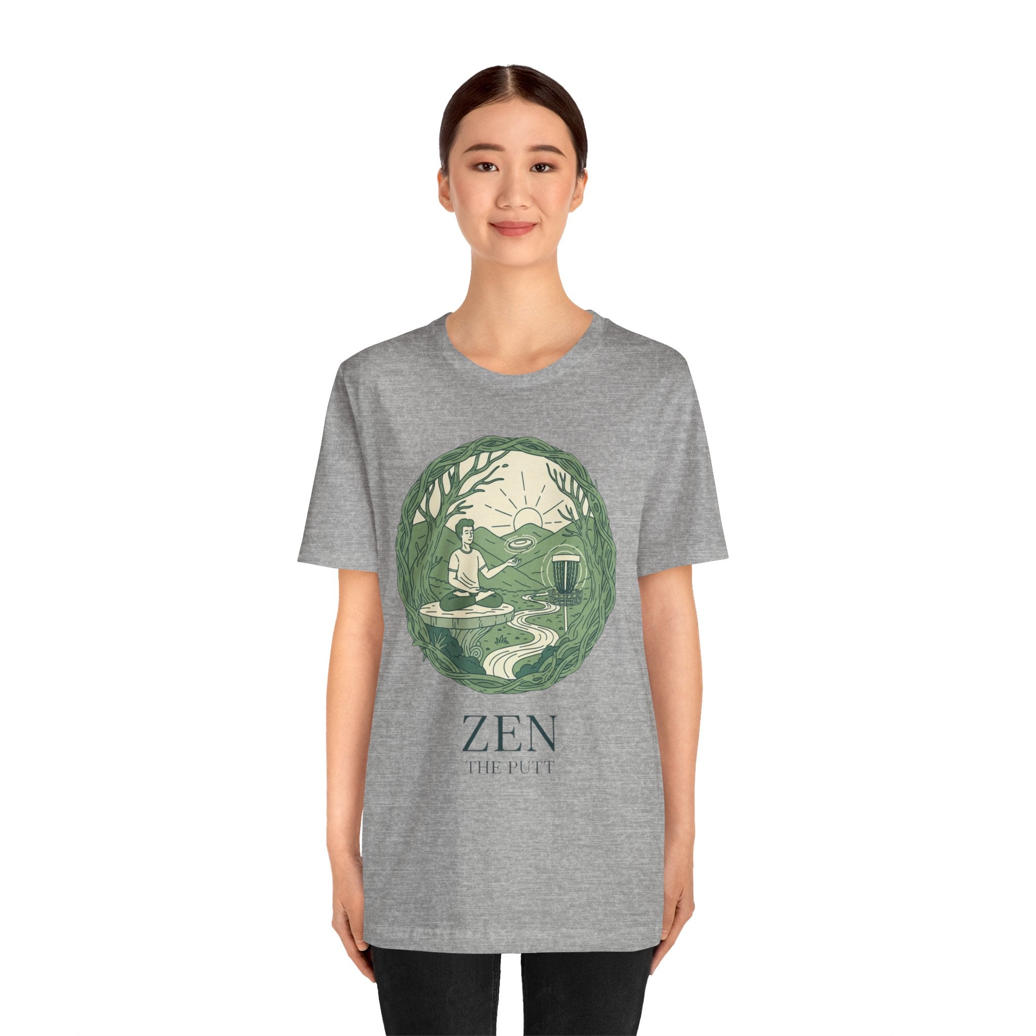 Zen Disc Golf Unisex Tee, Relaxed Fit T-Shirt for Nature Lovers, Gift for Mindfulness Practitioners, Bohemian Vibes, Stoner vibes