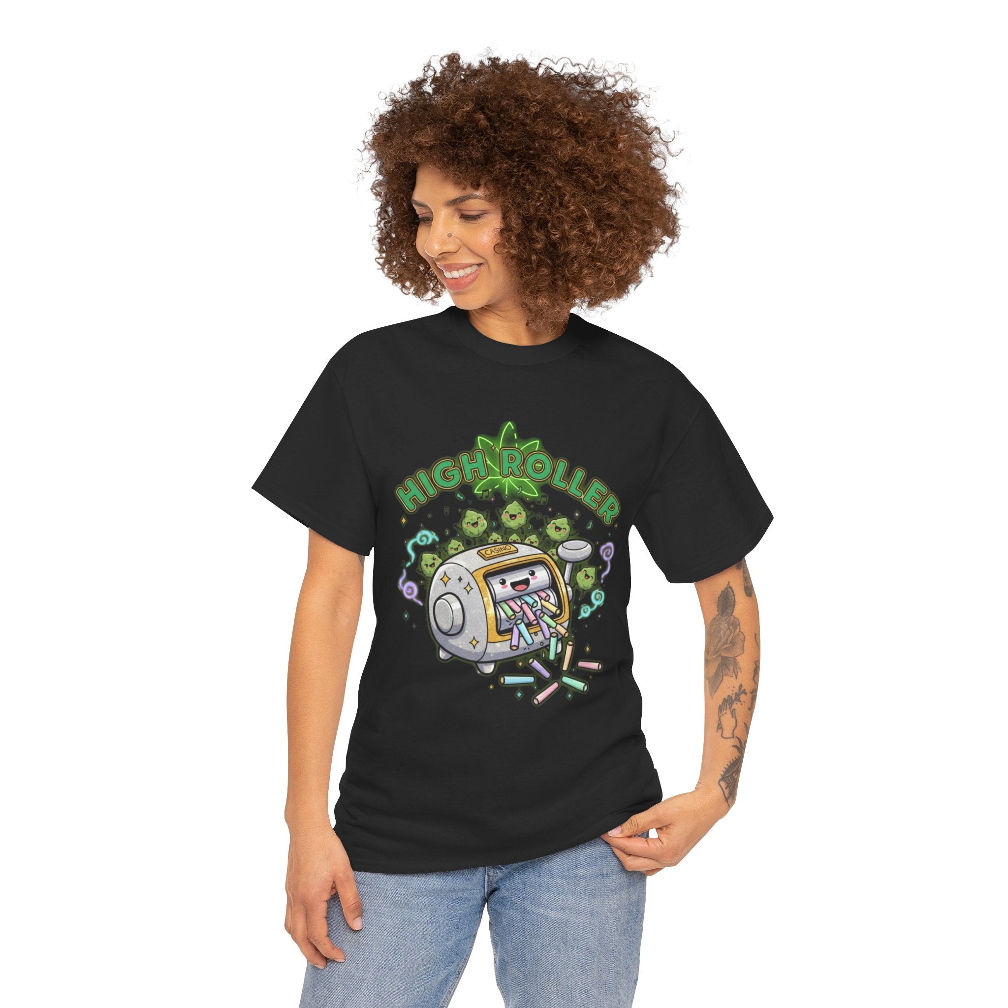 High Roller Stoner Casino Tee | Funny Gambling Humor Shirt