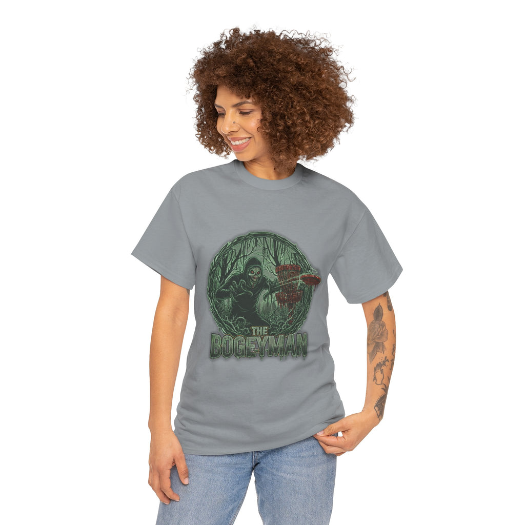 Mystical Bogeyman Disc Golf Tee | Unique Graphic T-Shirt, Halloween Costume, Horror Fans Gift, Unisex Fashion, Spooky Vibe, Casual Wear