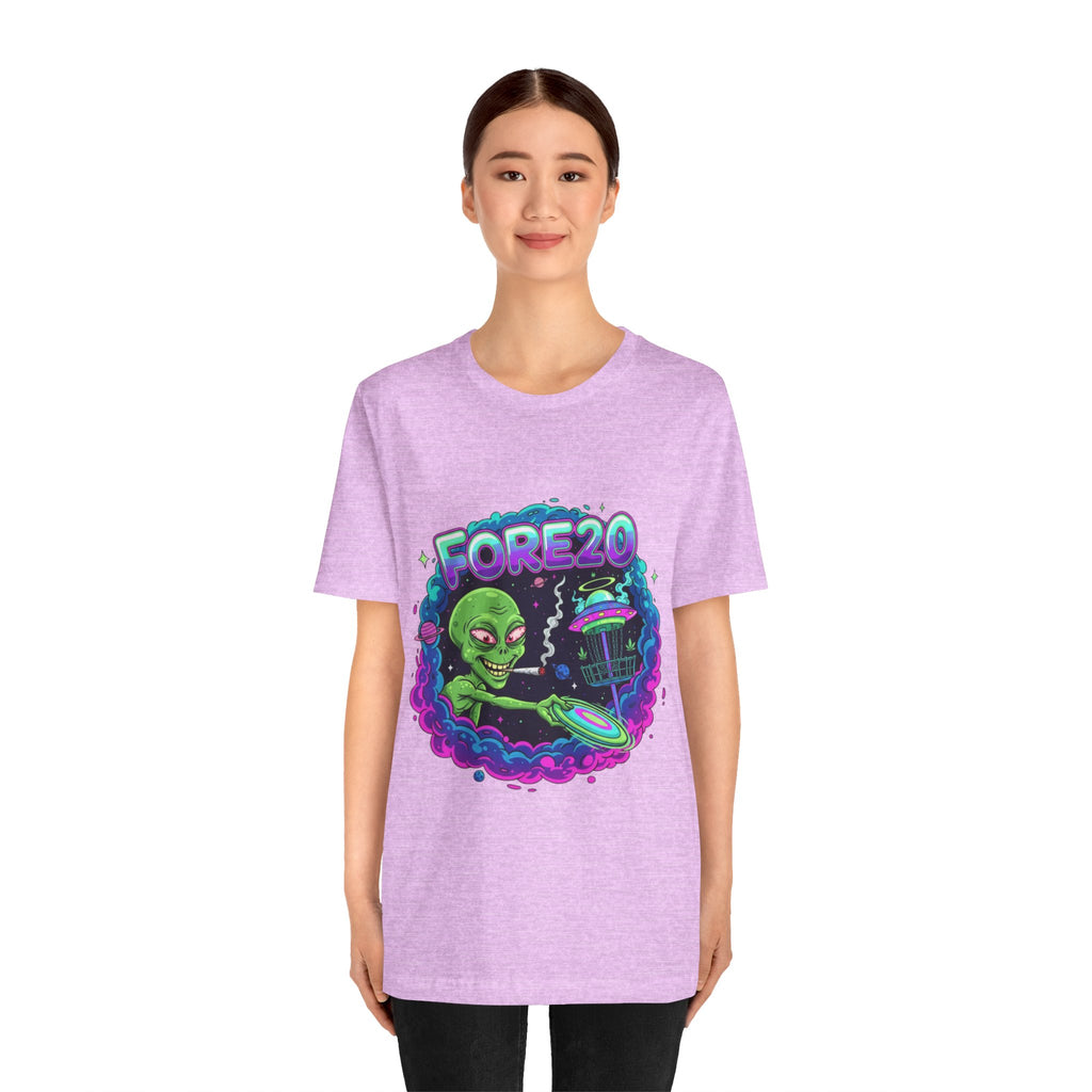 Stoner Alien Disc Golf Tee, UFO T-Shirt, Fun Casual Wear, Gift for Space Lovers, Sci-Fi Fan Apparel, Dunny 420 Frolph Shirt