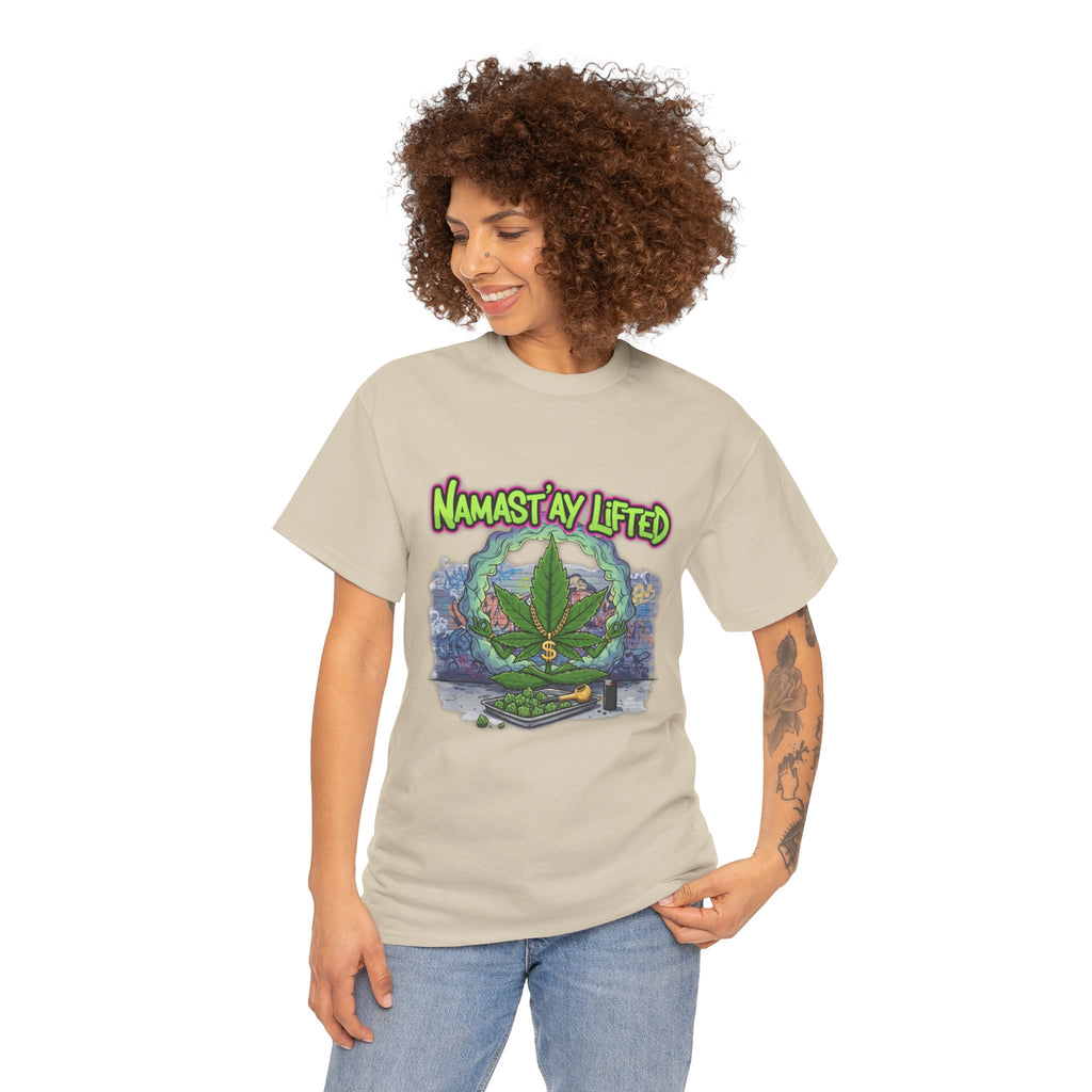 Namast'ay Lifted Stoner Meditation Unisex Tee, Chill Yoga T-Shirt, Relaxation Meditation Top, Men Women Gift Clothing, Spiritual Zen