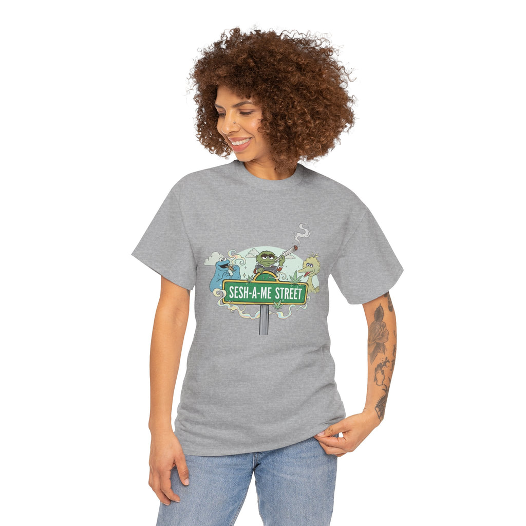 Sesh-a-me Street Stoner Tee, 420 Parody Shirt
