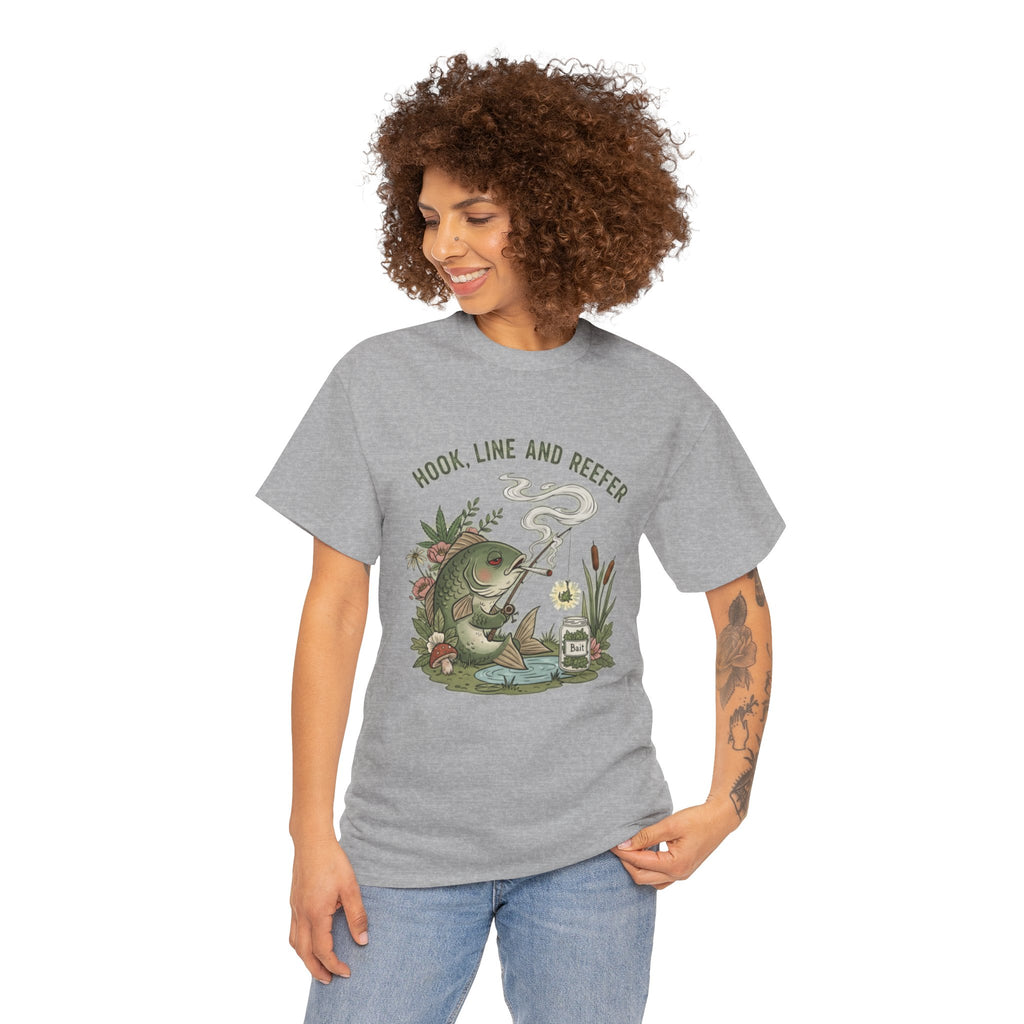Hook, Line and Reefer Stoner Fishing Tee