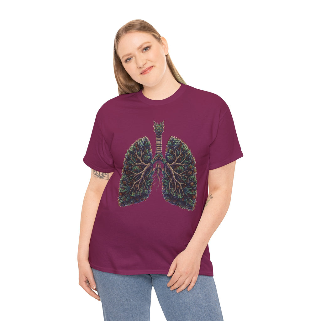 420 Lungs Illustration Tee | Botanical Respiratory Anatomy Shirt