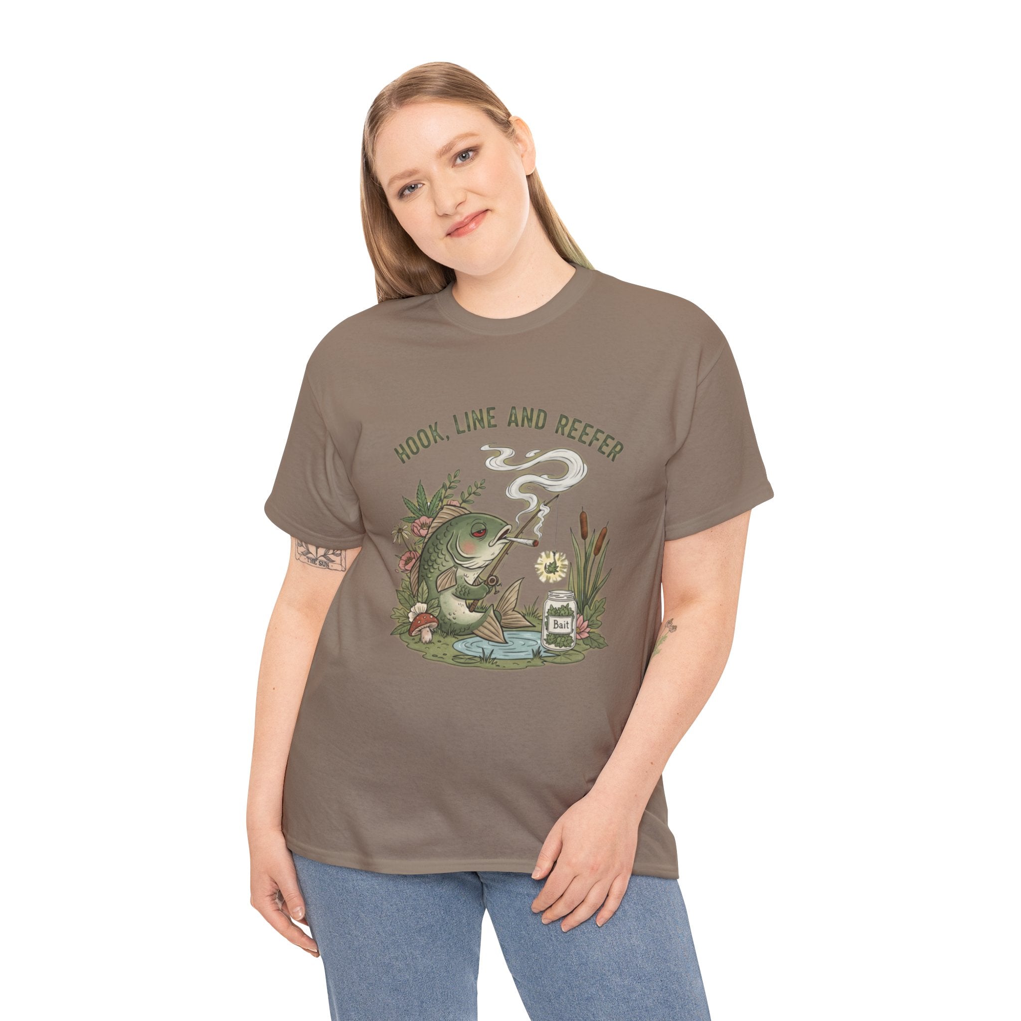 Hook, Line and Reefer Stoner Fishing Tee