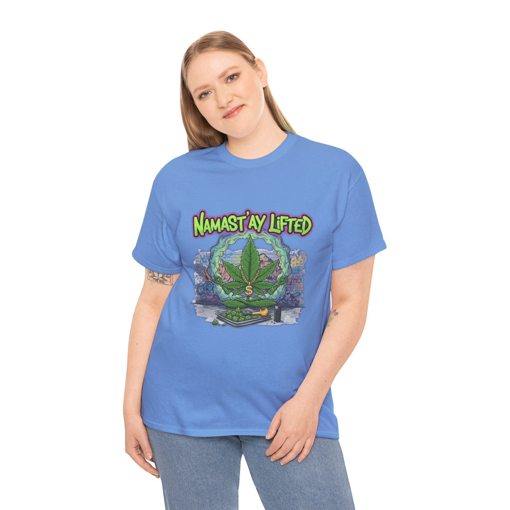 Namast'ay Lifted Stoner Meditation Unisex Tee, Chill Yoga T-Shirt, Relaxation Meditation Top, Men Women Gift Clothing, Spiritual Zen